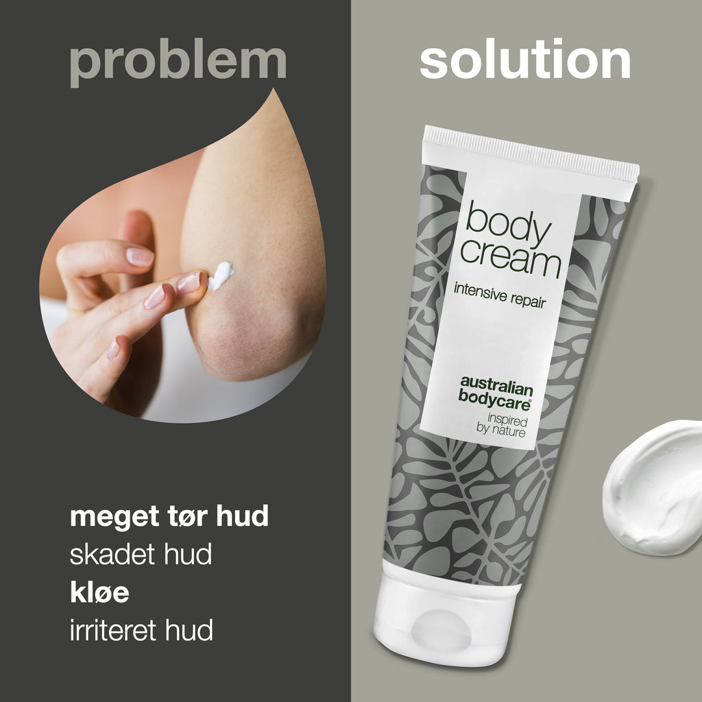 Body Cream til tør hud og ved kløe — Intensiv fugtighedscreme til meget tør og skadet hud