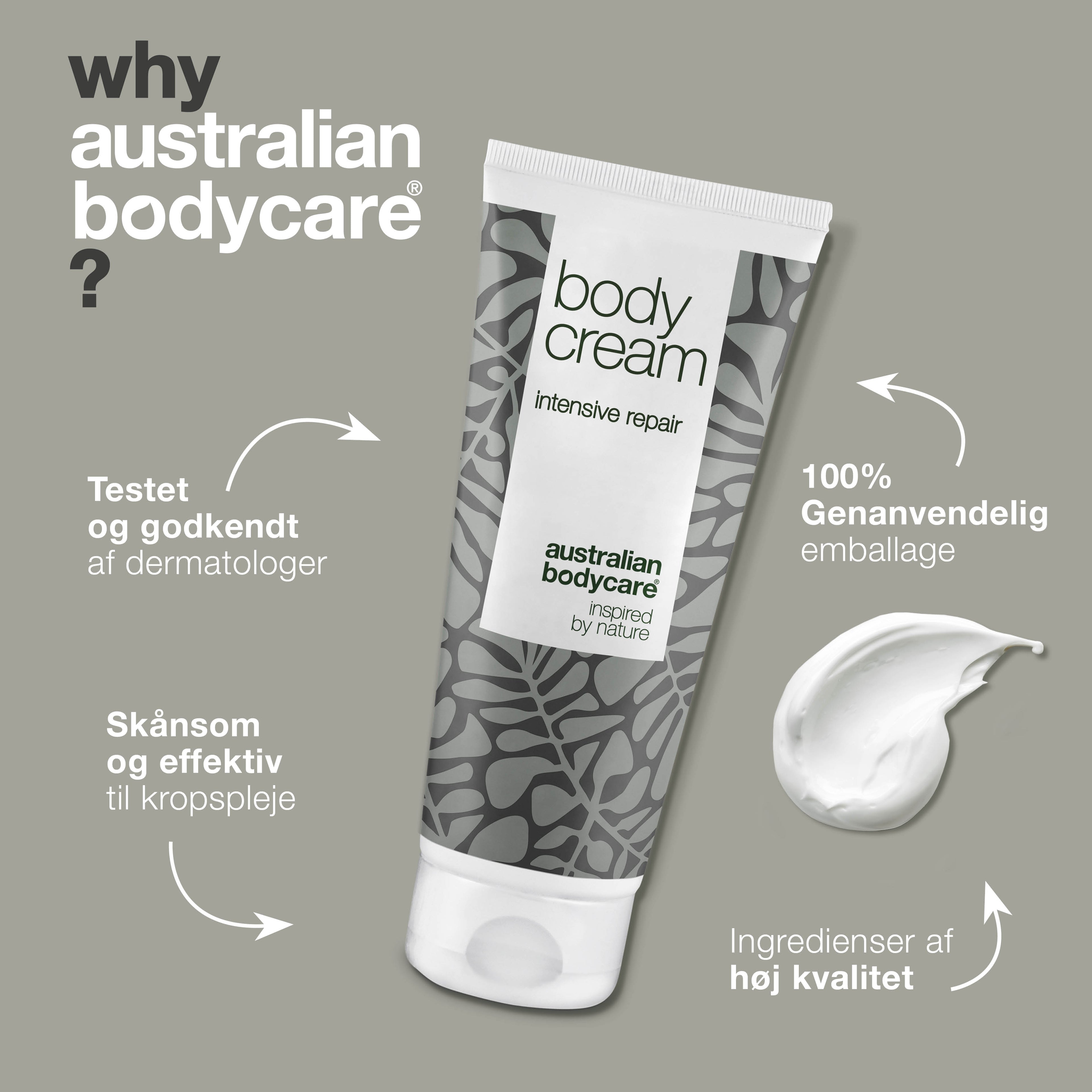 Body Cream til tør hud og ved kløe — Intensiv fugtighedscreme til meget tør og skadet hud