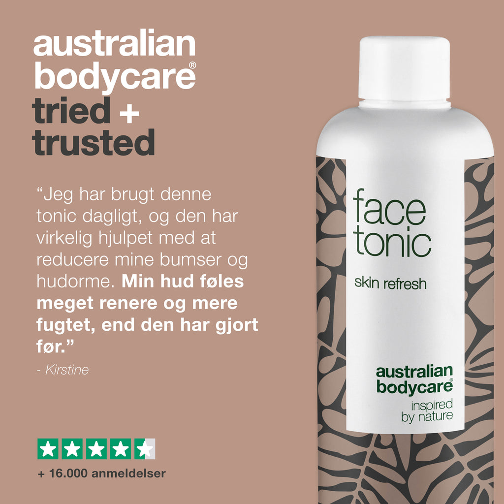 Skin tonic til daglig dybderens — Dybderensende tonic med Tea Tree Oil mod bumser og hudorme