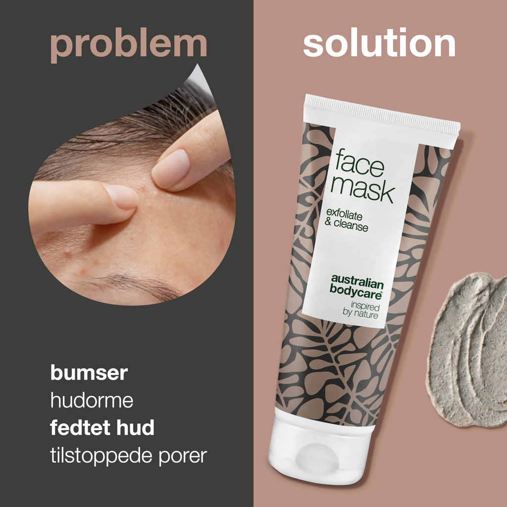 Ansigtsmaske til uren og fedtet hud — Dybderensende ansigtsmaske mod hudorme og bumser