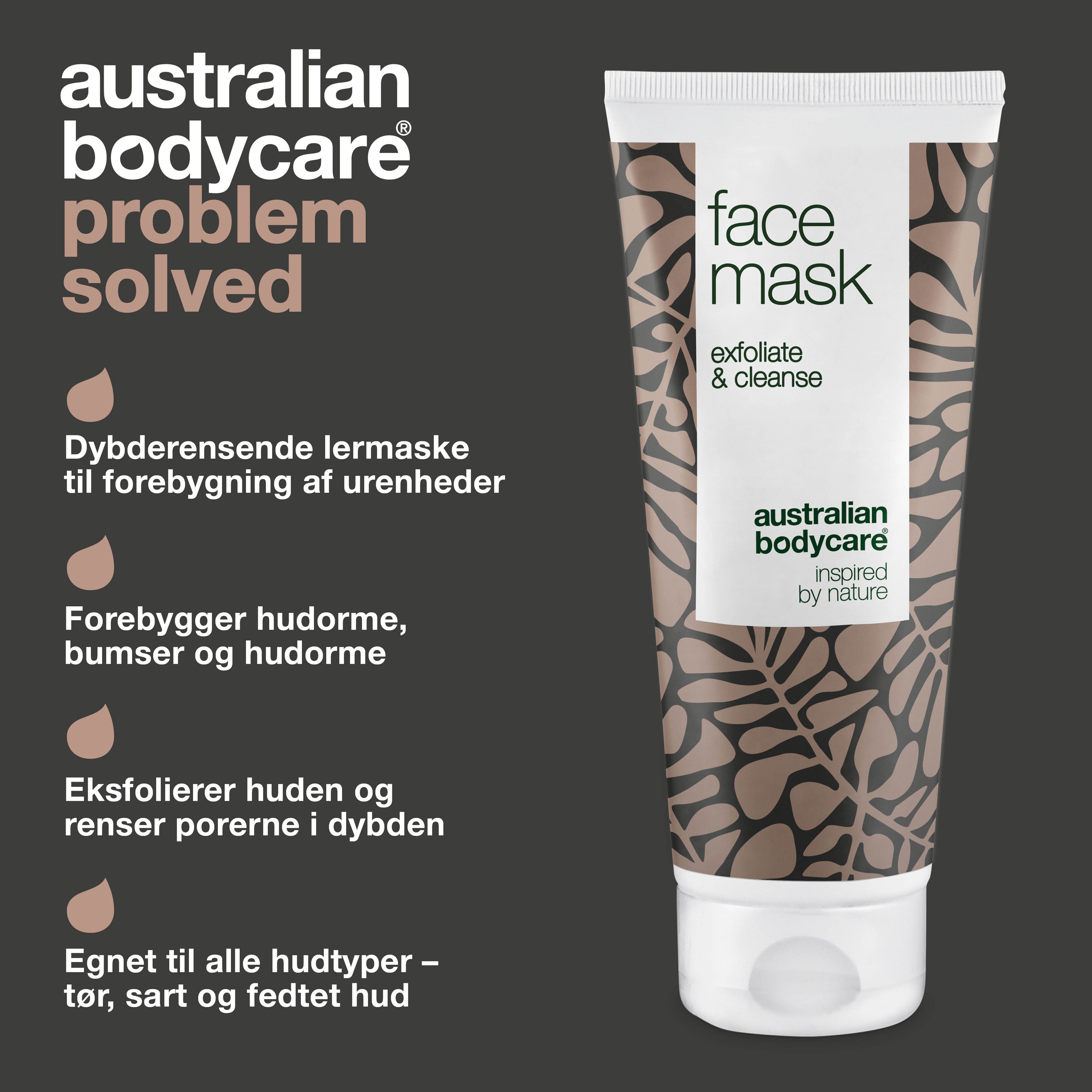 Ansigtsmaske til uren og fedtet hud — Dybderensende ansigtsmaske mod hudorme og bumser