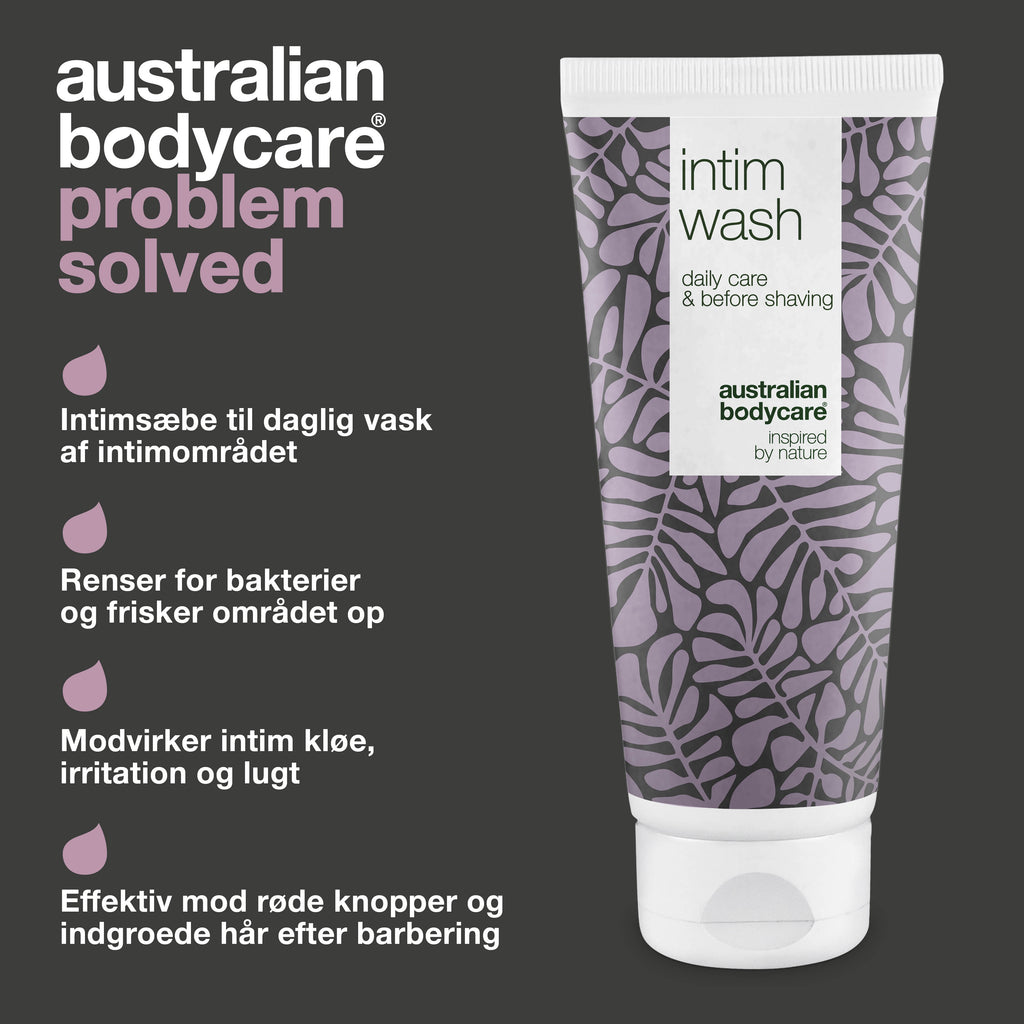 Intimsæbe til daglig vask og intimpleje — Intim sæbe mod lugtgener, kløe og svie i intimområdet