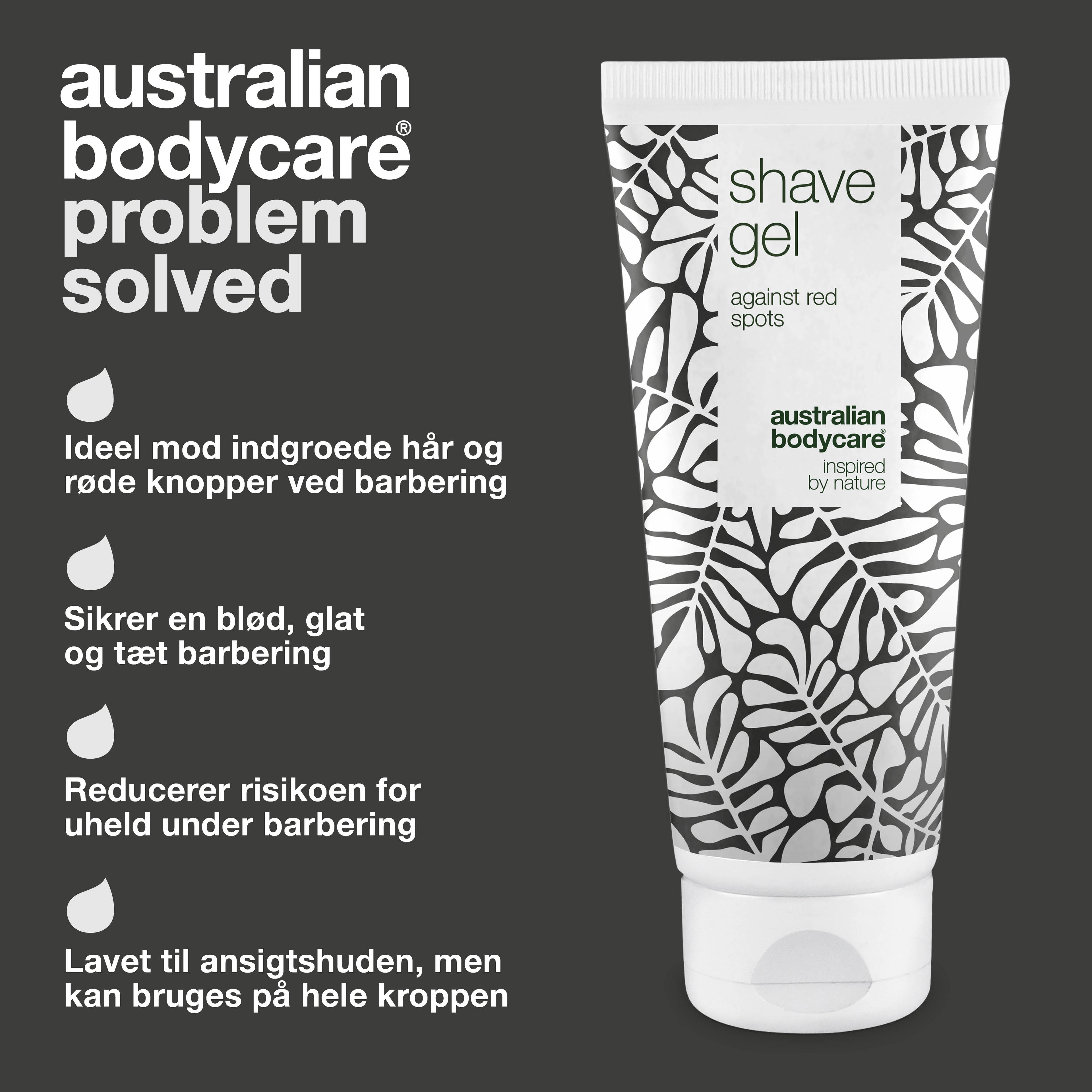 Barbergel mod røde knopper og skægpest — Shaving gel modvirker rødme, skægpest og barberknopper