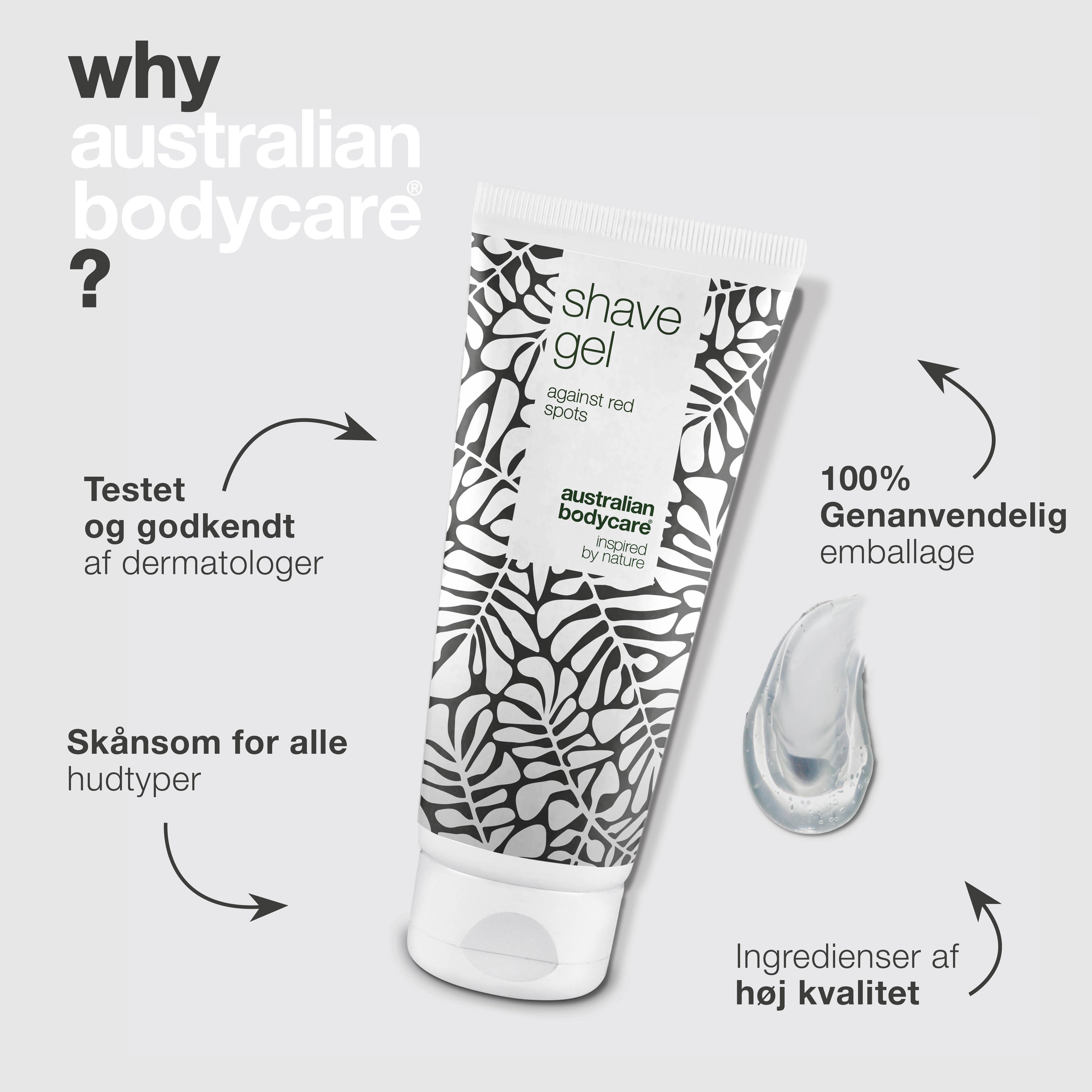 Barbergel mod røde knopper og skægpest — Shaving gel modvirker rødme, skægpest og barberknopper