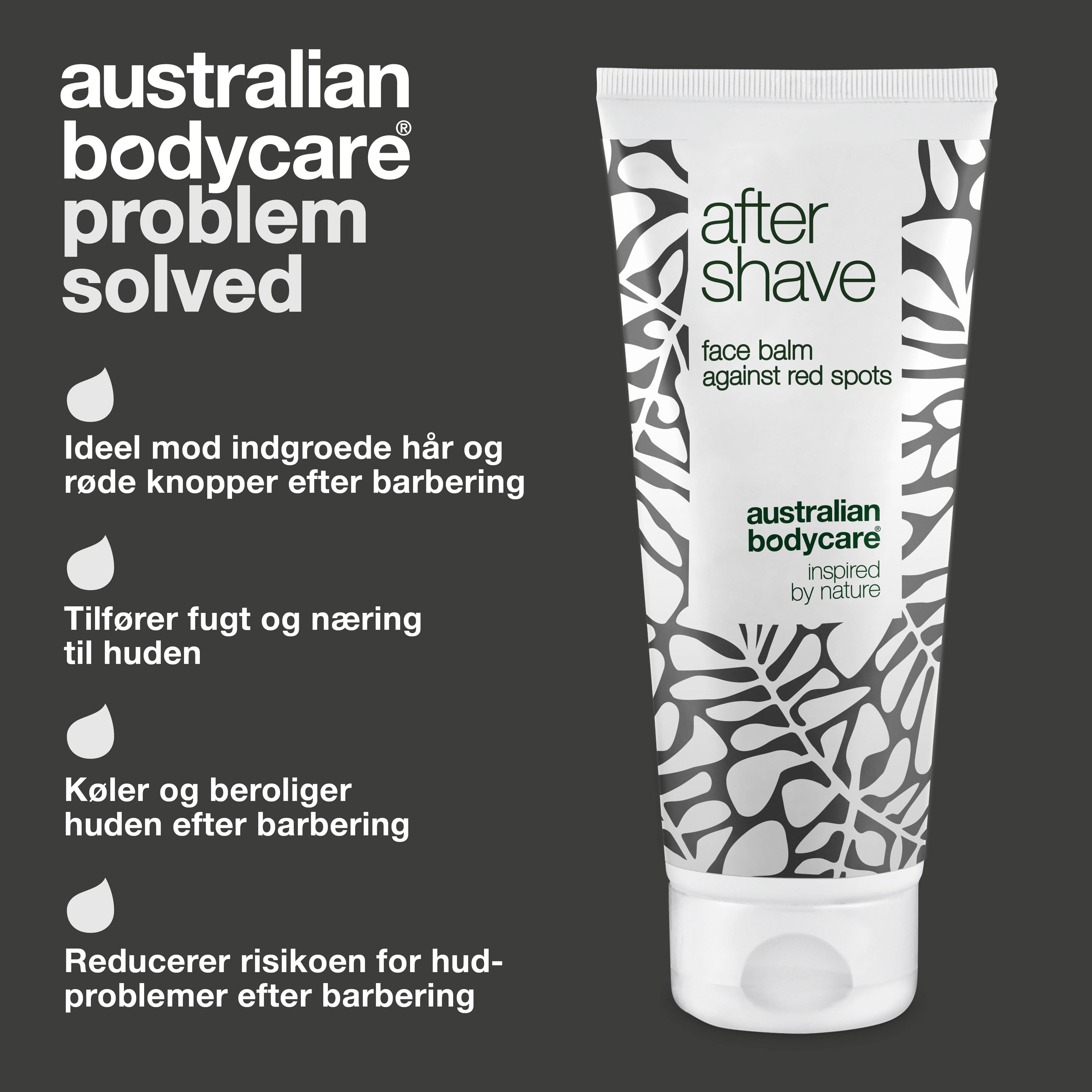 Aftershave lotion til røde barberknopper — Aftershave balm mod skægpest og indgroede hår efter barbering