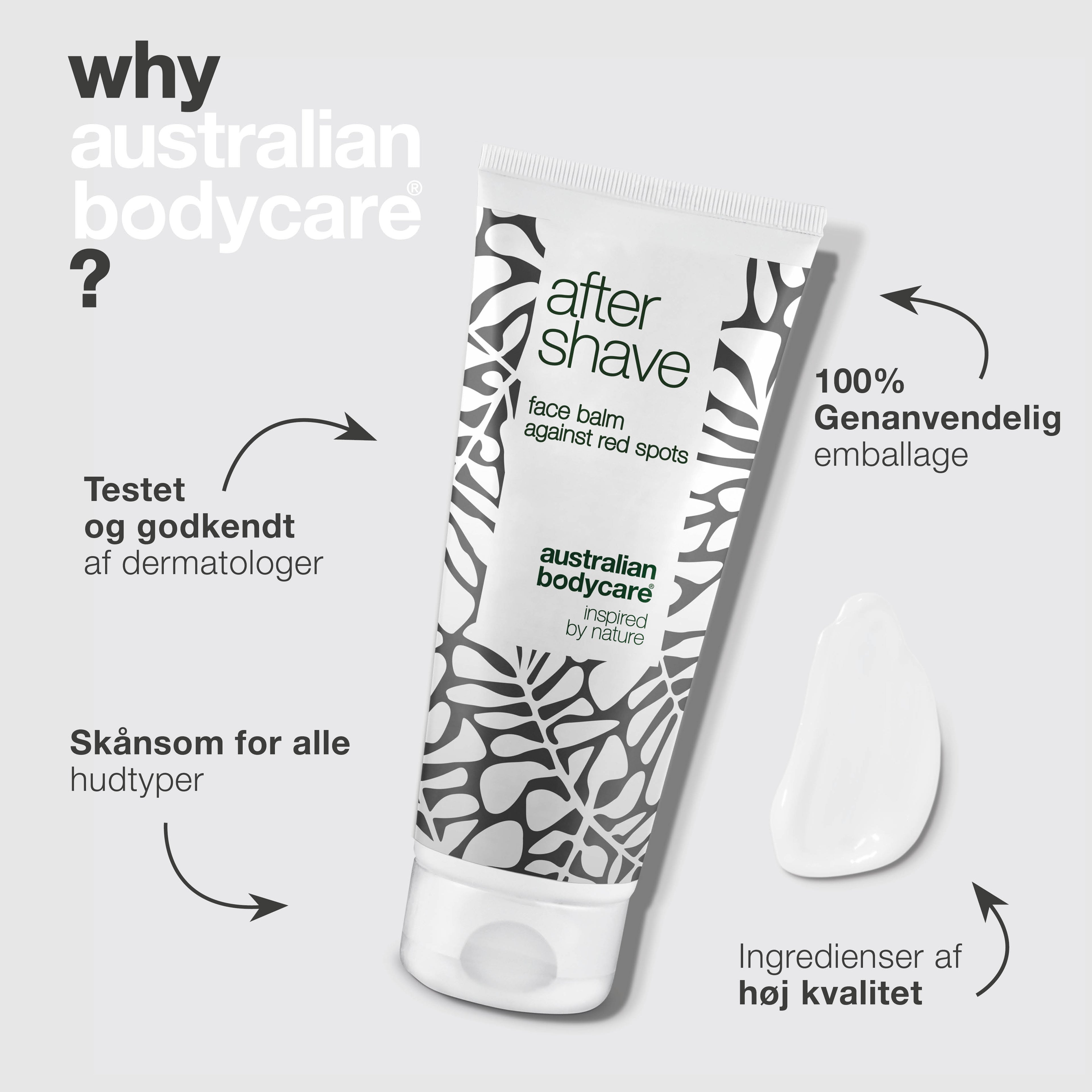 Aftershave lotion til røde barberknopper — Aftershave balm mod skægpest og indgroede hår efter barbering