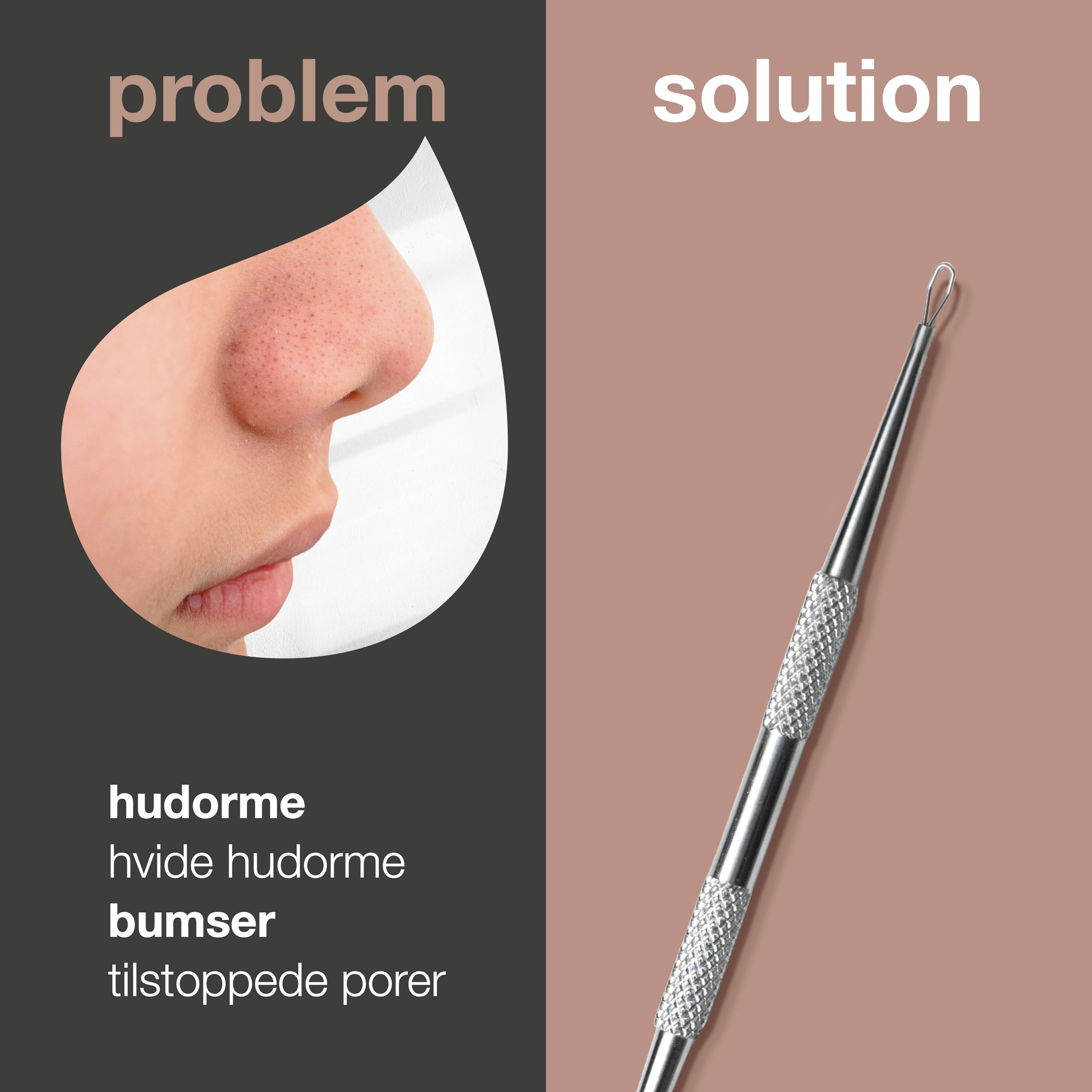 Hudormefjerner til bumser og uren hud — Blackhead remover til hvide og sorte hudorme