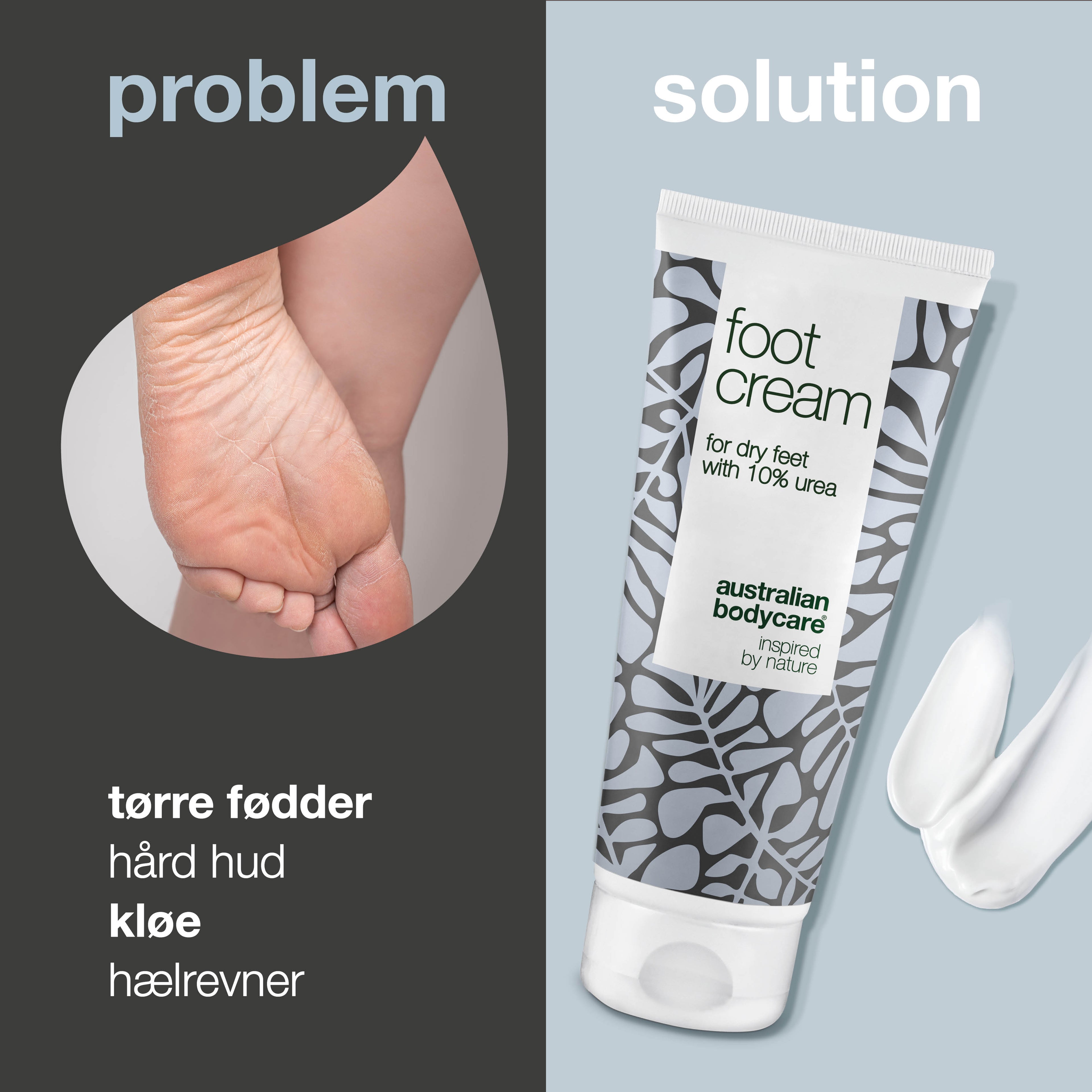 Fodcreme med 10% Urea — Vores bedste fodcreme til tørre fødder med 100% naturlig Tea Tree Oil