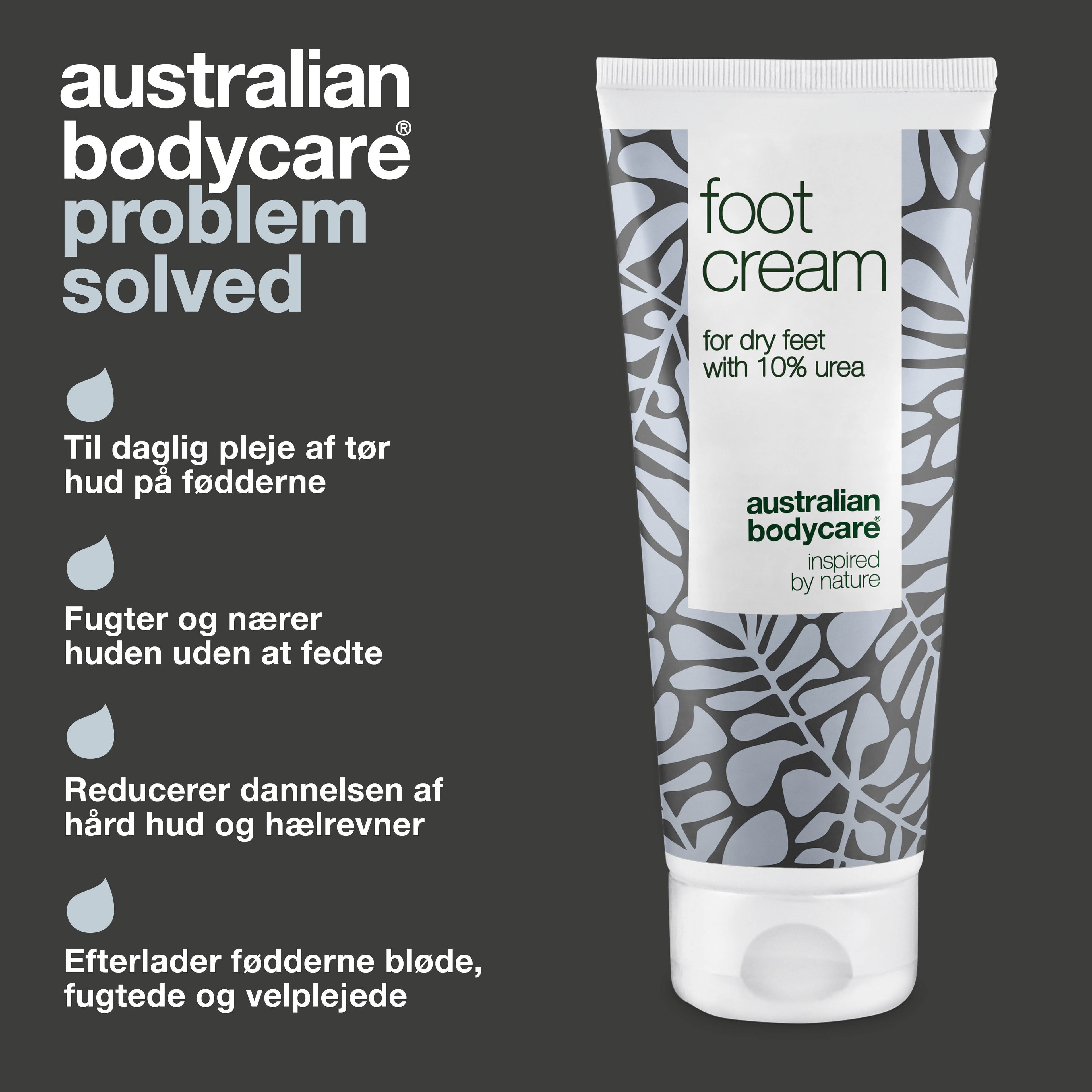 Fodcreme med 10% Urea — Vores bedste fodcreme til tørre fødder med 100% naturlig Tea Tree Oil