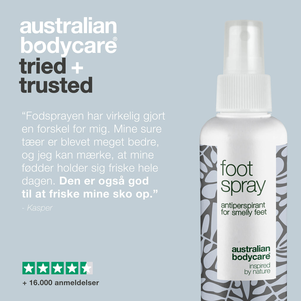 Fodspray mod sure tæer — Antiperspirant mod sure tæer og fødder