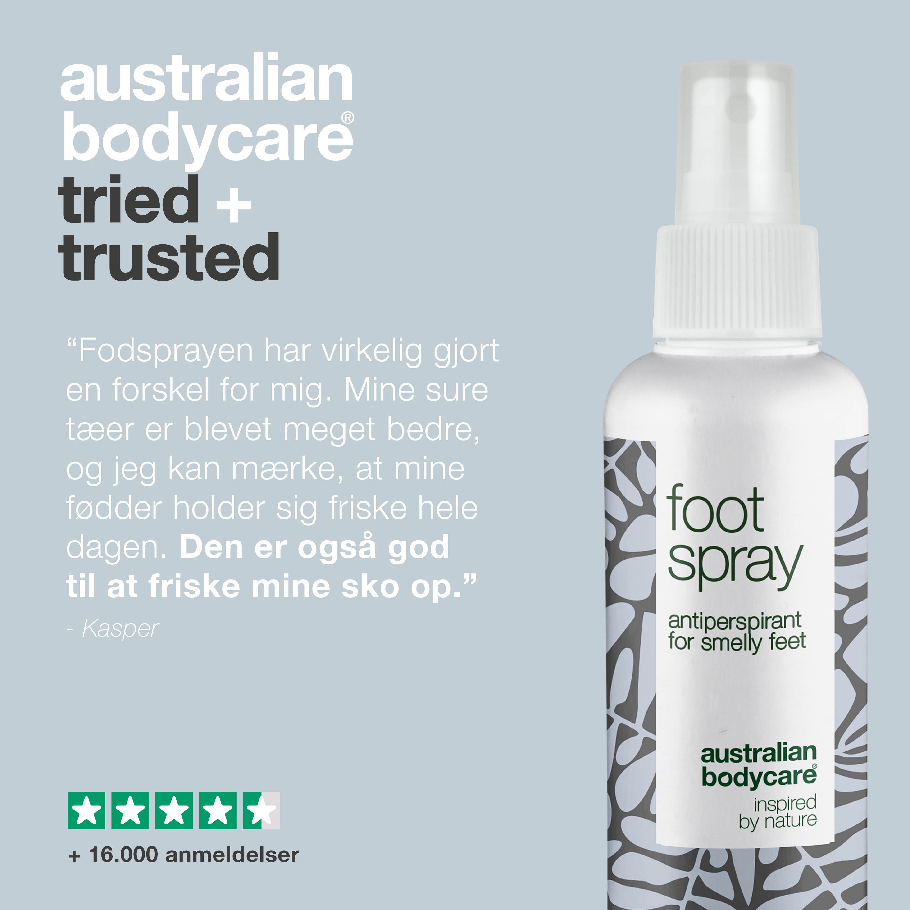 Fodspray mod sure tæer — Antiperspirant mod sure tæer og fødder