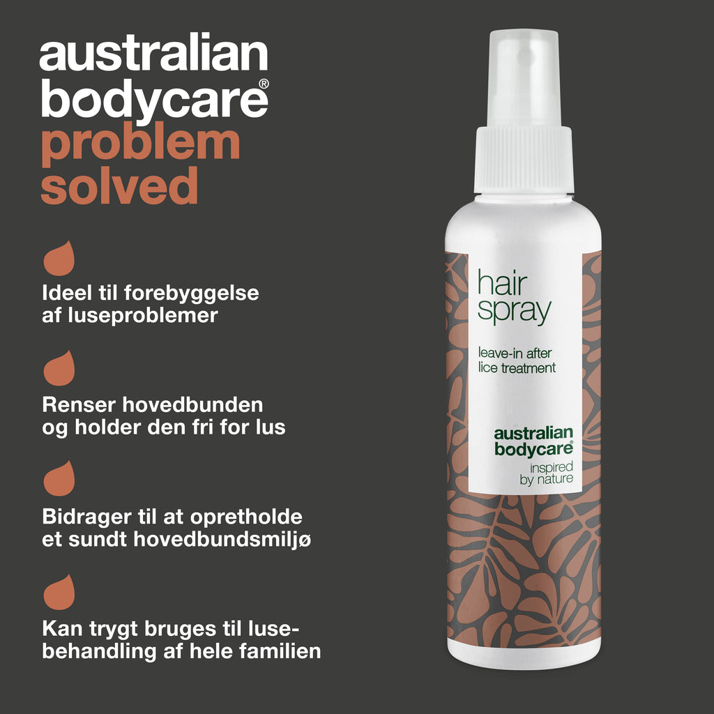 Lusespray til hår og hovedbund — Forebyggende hårspray efter lusebehandling