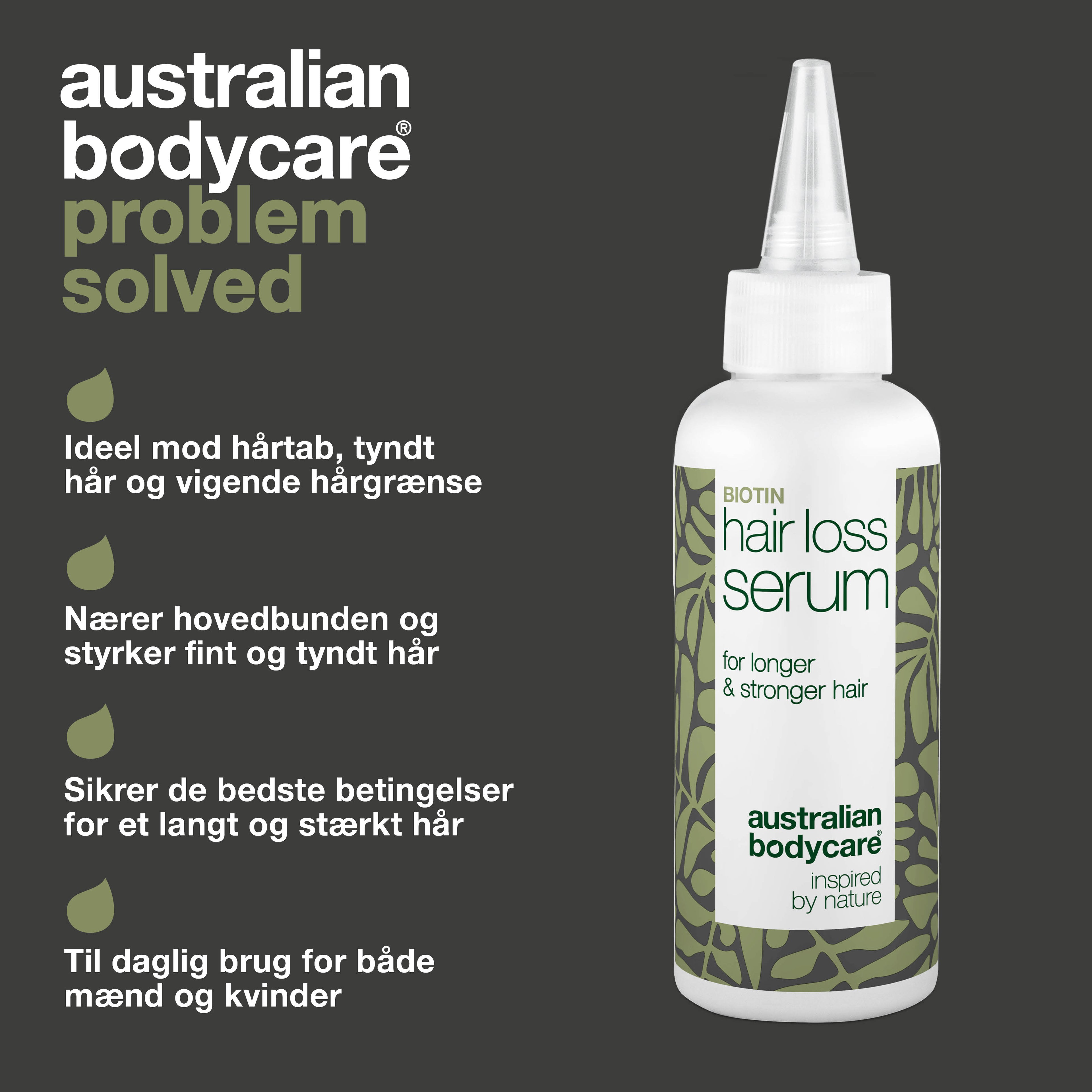 Hårtabsserum med biotin, Capilia Longa & koffein — Effektivt hårtabsserum med biotin, Capilia Longa & koffein. Styrker tyndt hår og hovedbunden. Få fyldigere og sundere hår!