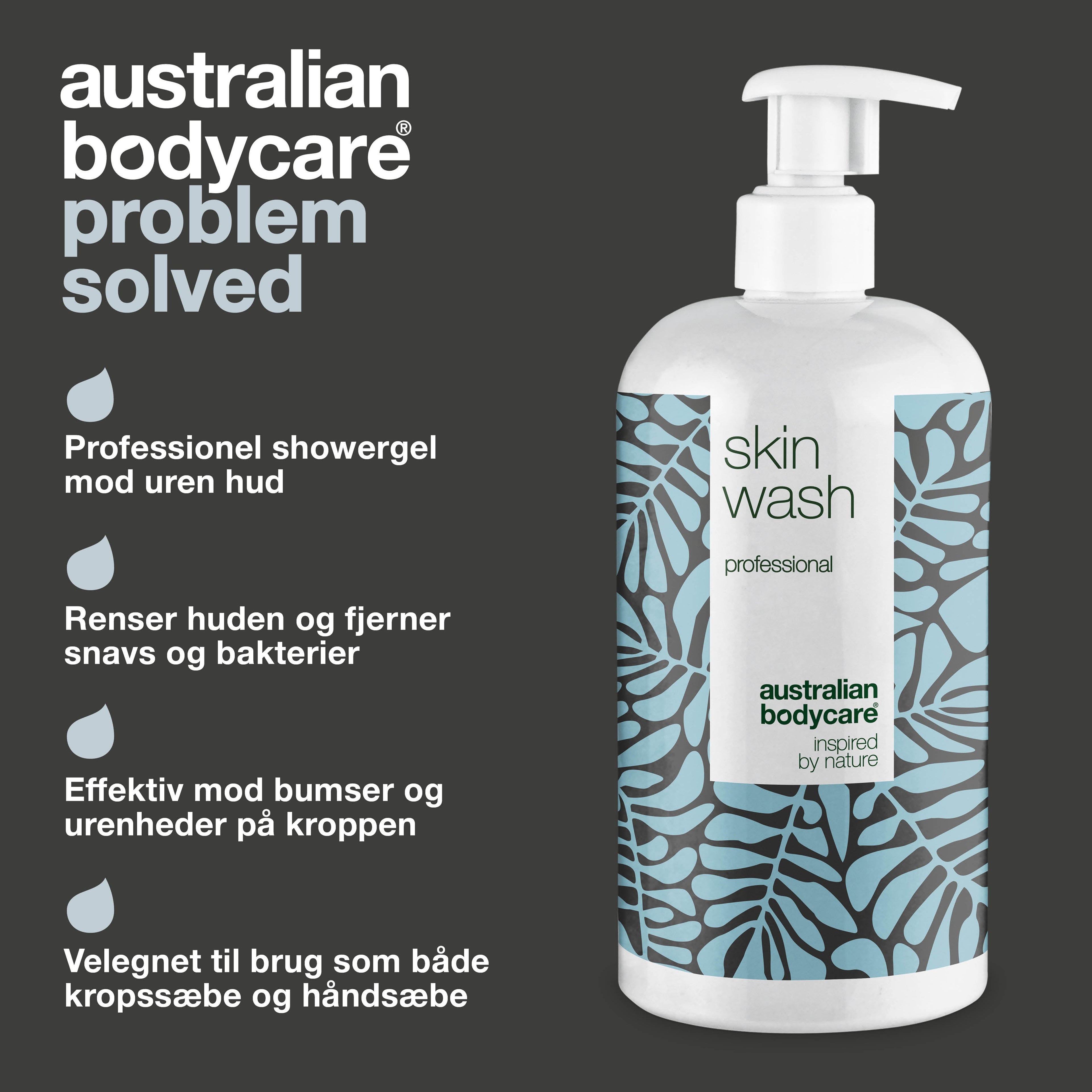 Professionel Skin Wash med Tea Tree Oil — Professionel showergel mod bumser og uren hud