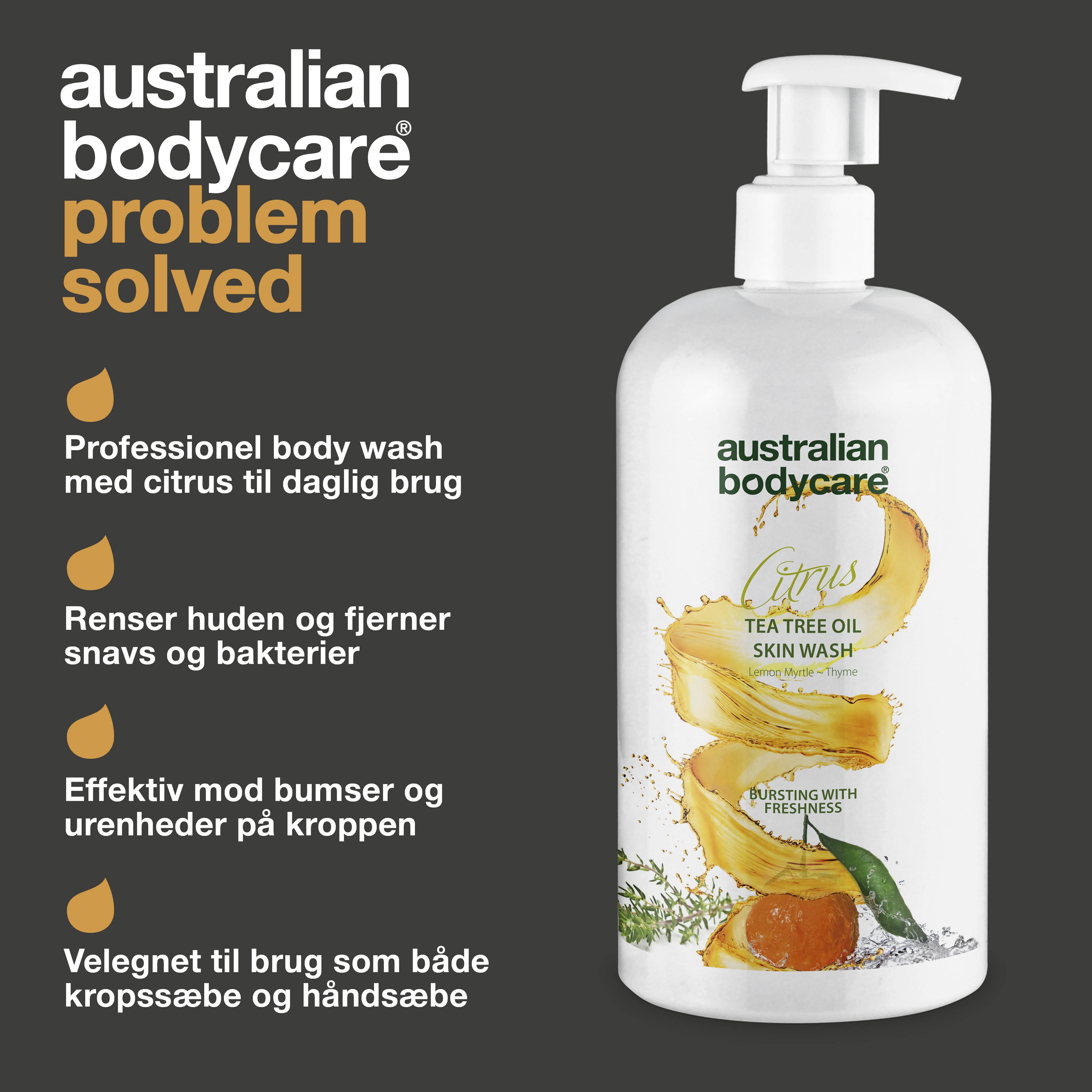 Professionel Citrus Skin Wash — Professionel body wash med Tea Tree Oil og citrus til daglig brug