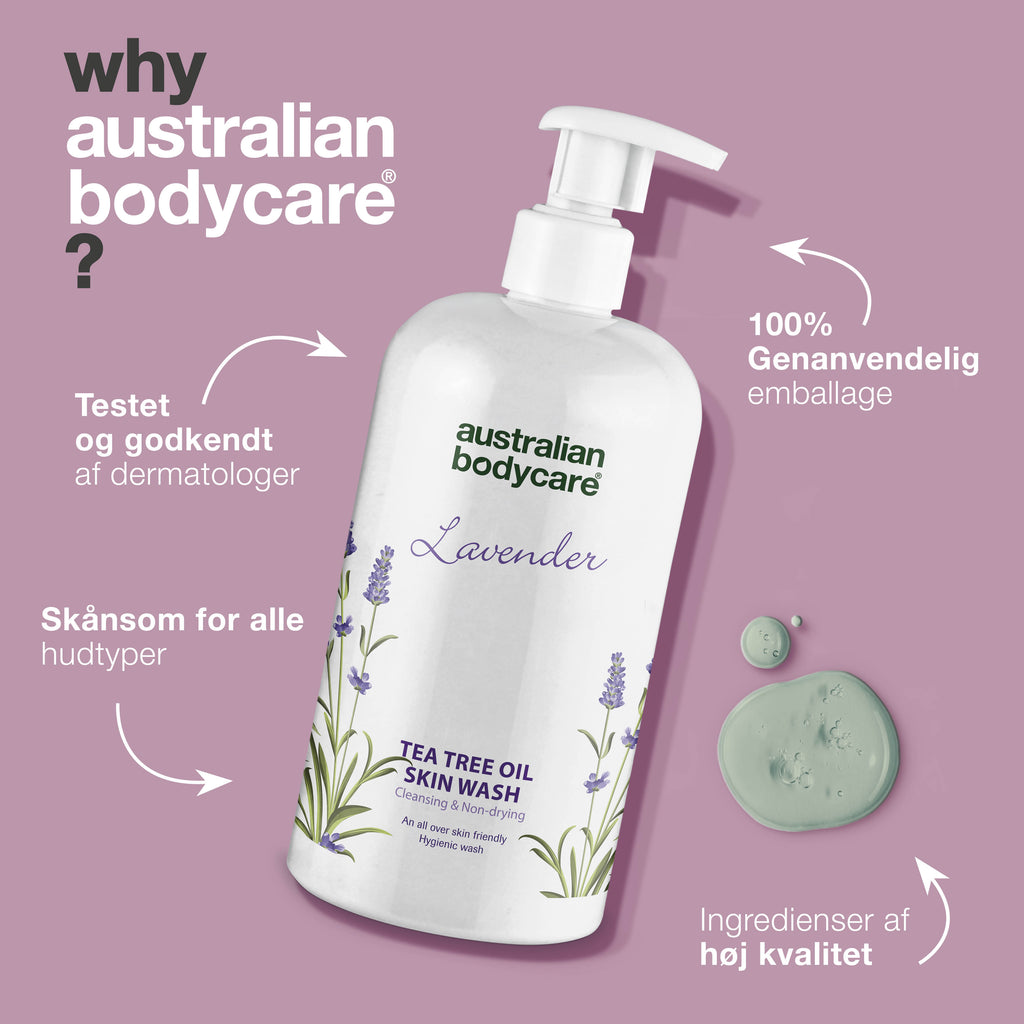 Professionel Lavendel Skin Wash — Professionel Showergel med Tea Tree Oil og Lavendel til daglig kropsvask
