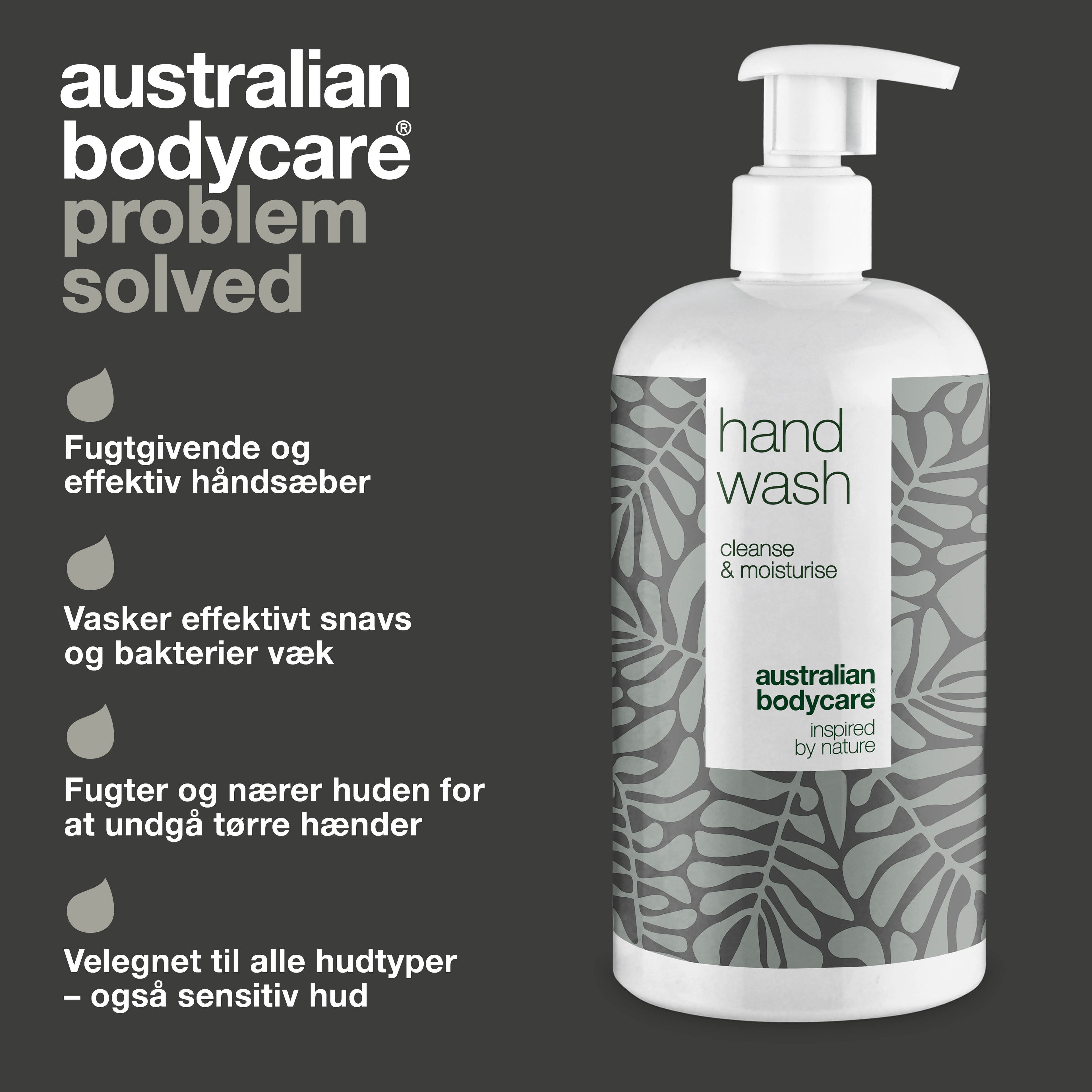 Håndsæbe med Tea Tree Oil til tørre hænder —  Flydende håndsæbe fjerner effektivt bakterier og snavs