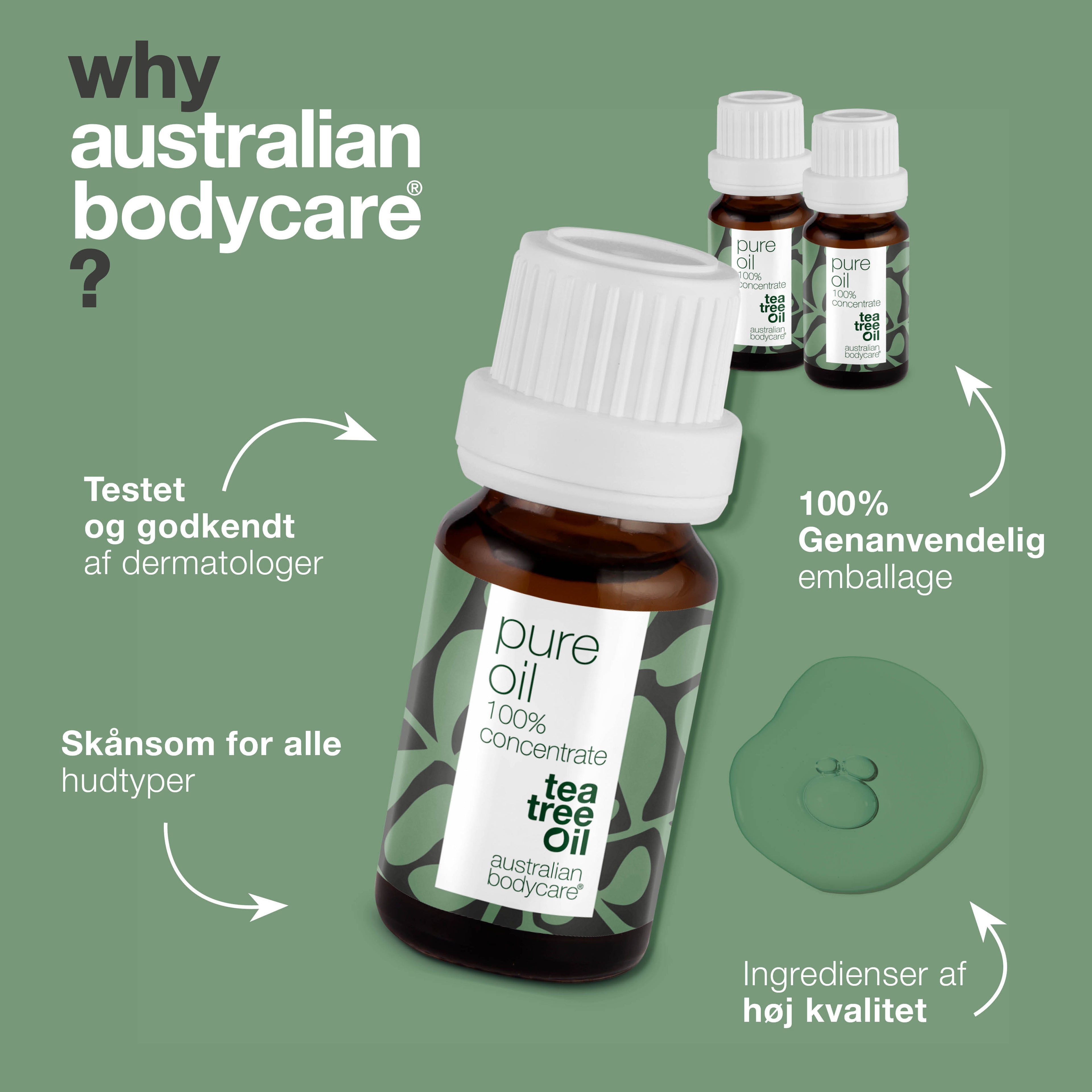 3 stk. XL 30 ml Tea Tree Oil til hudproblemer