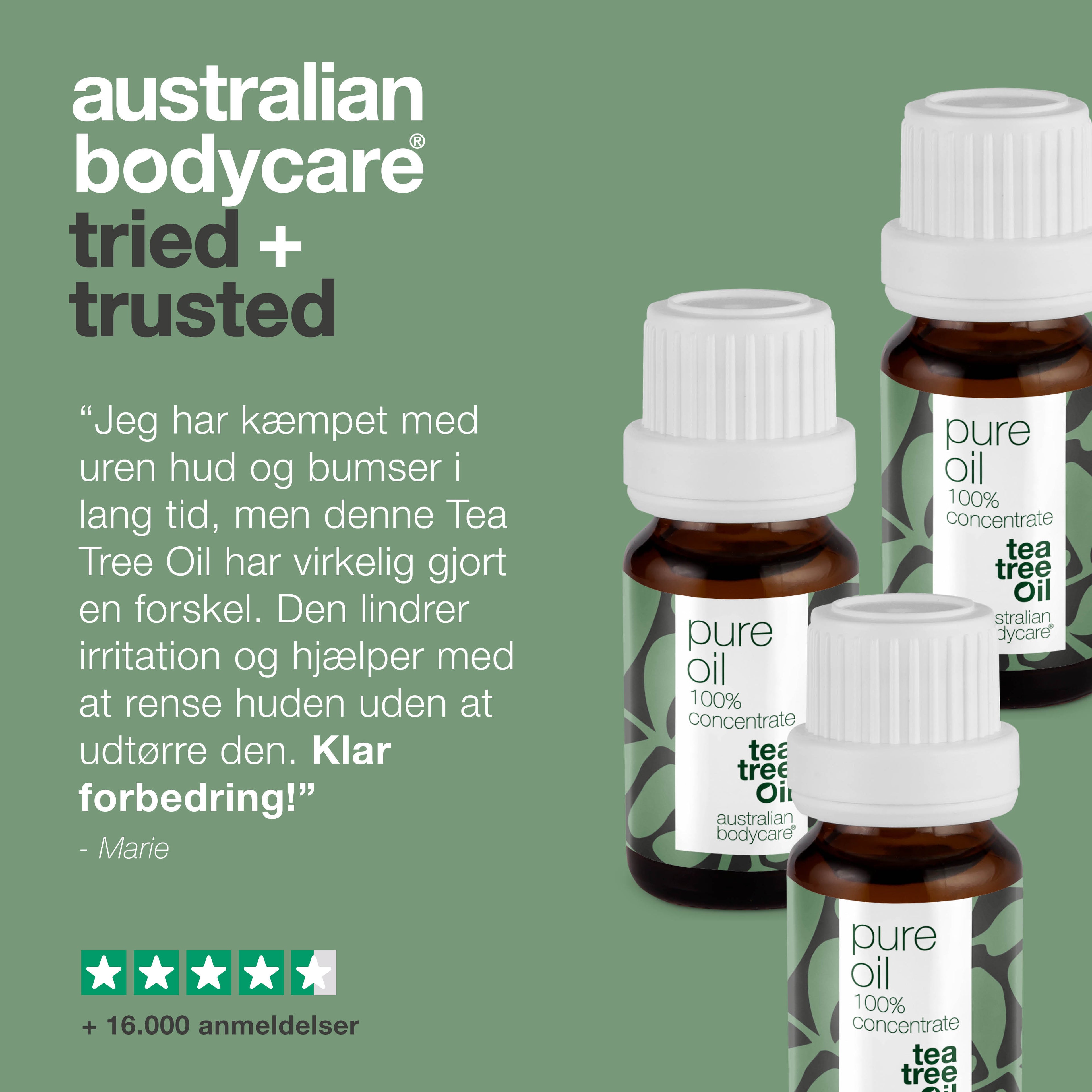 3 stk. XL 30 ml Tea Tree Oil til hudproblemer