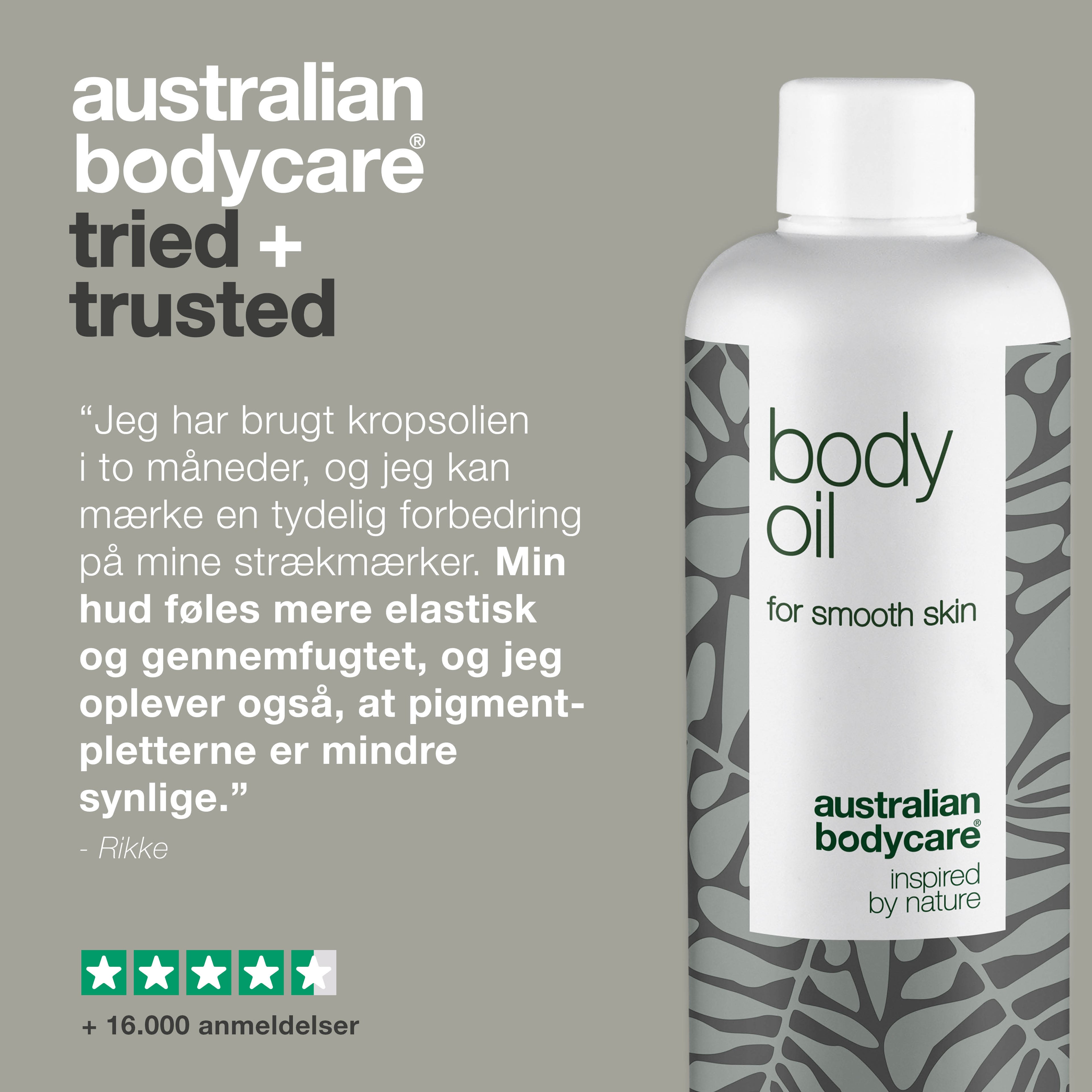 Body Oil – Reducerer strækmærker, ar og pigmentpletter — Body Oil reducerer strækmærker, ar og pigmentpletter. Med mandelolie, squalane og vitamin E efterlades huden blød, smidig og velplejet.
