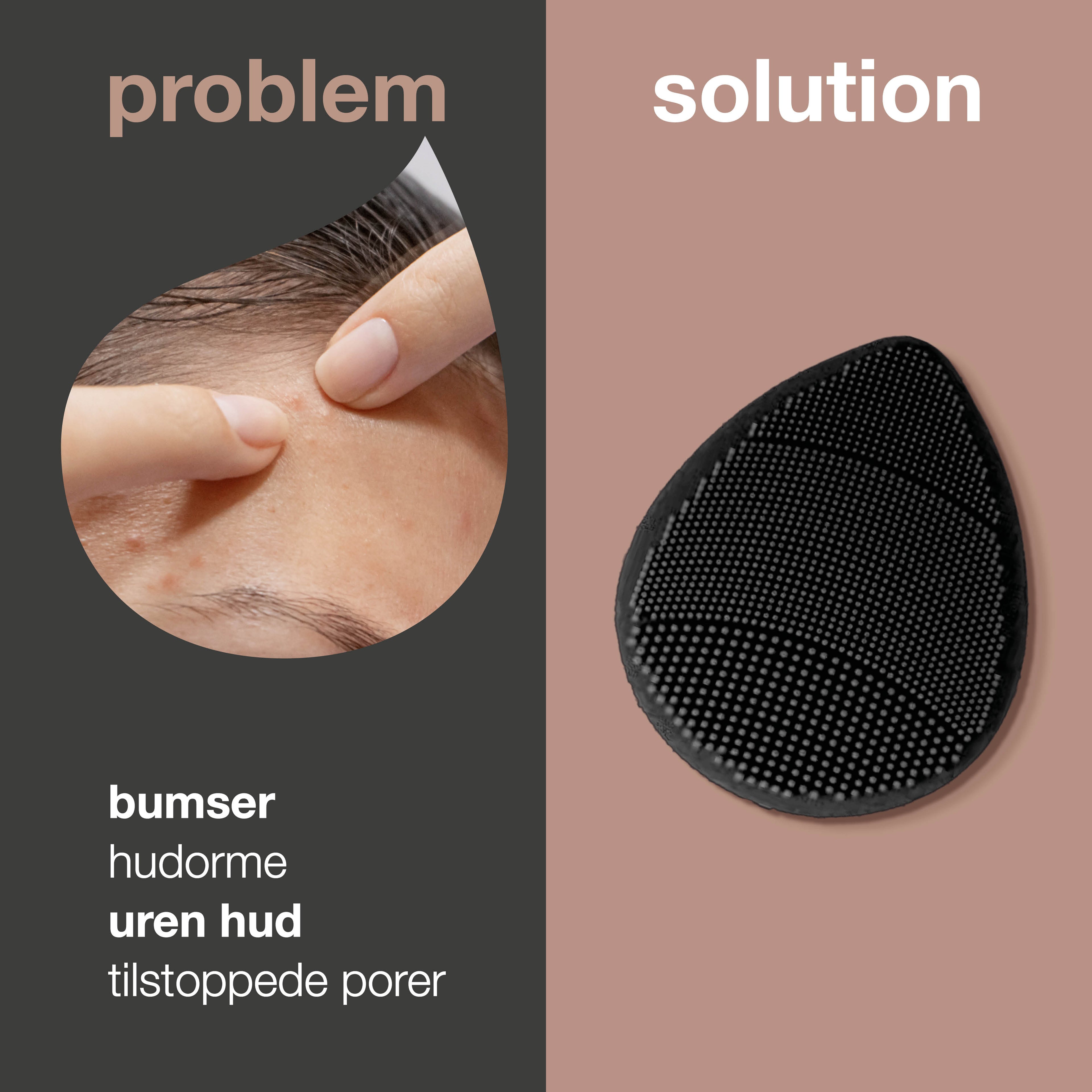 Ansigtsbørste til eksfoliering — Rensebørste til daglig rens og eksfoliering af ansigtet