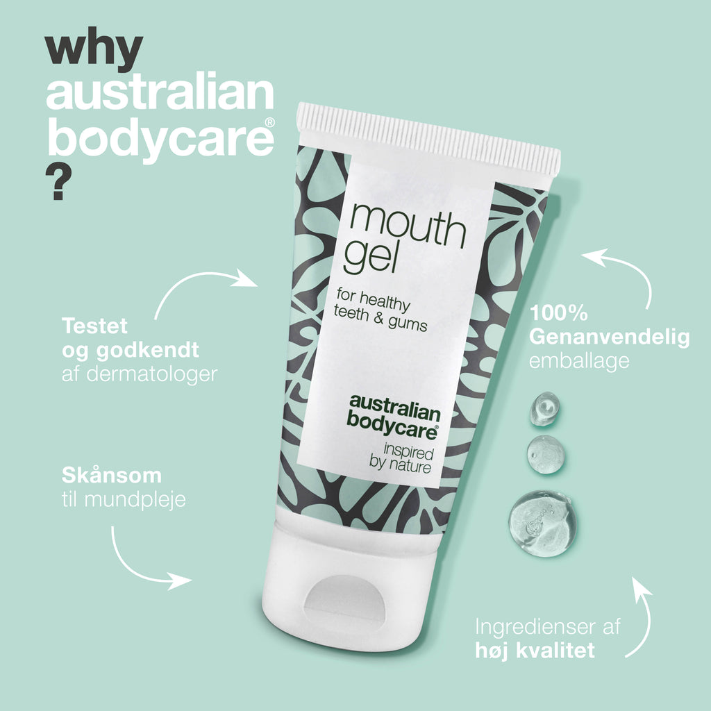 Mundgel til mundpleje — Gel til daglig pleje ved mundtørhed og tandkødsproblemer