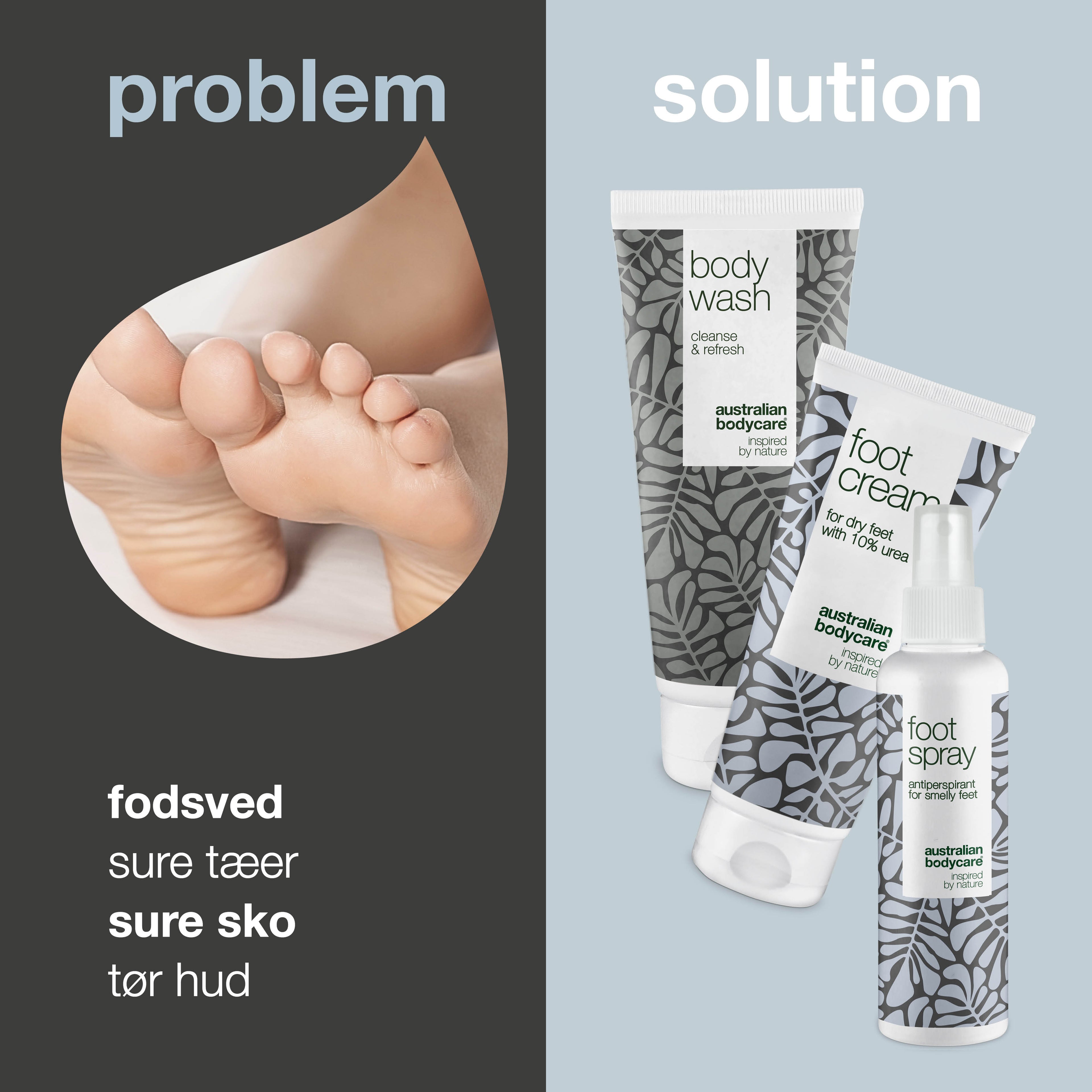 Pakke mod sure tæer — 3 effektive produkter til fødder og sko, der lugter