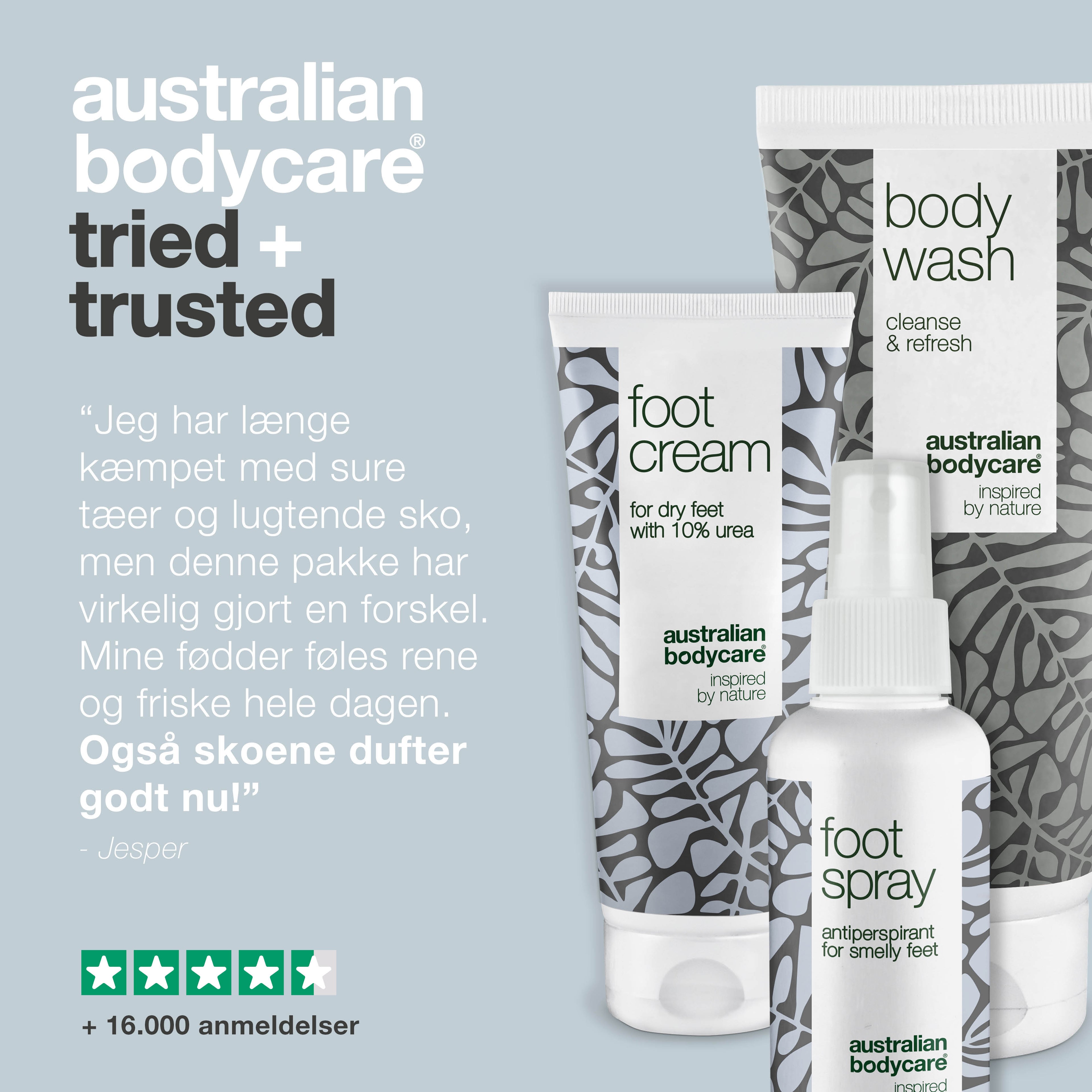 Pakke mod sure tæer — 3 effektive produkter til fødder og sko, der lugter