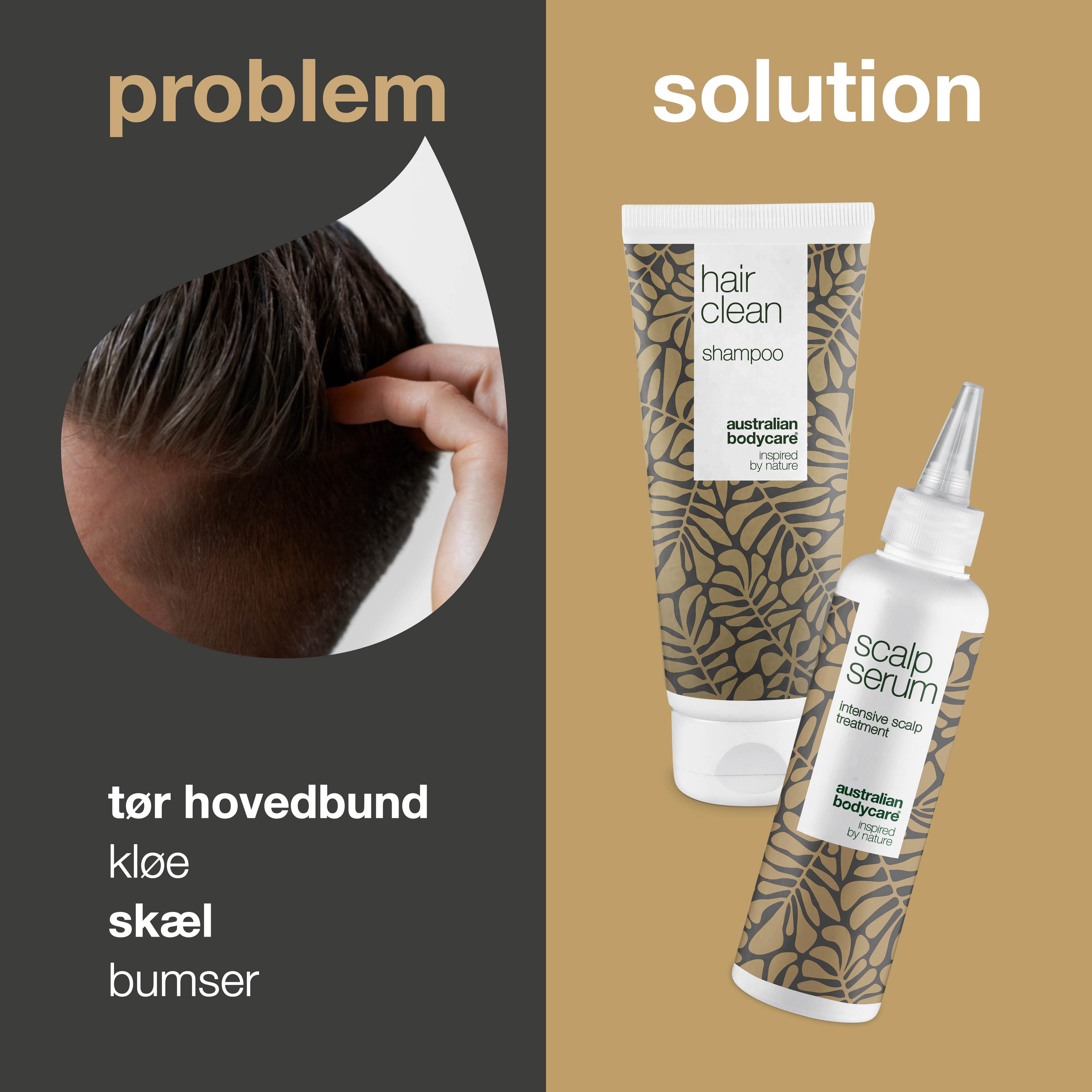 Sæt til hovedbundspleje — 2 produkter til skæl, tør og irriteret hovedbund