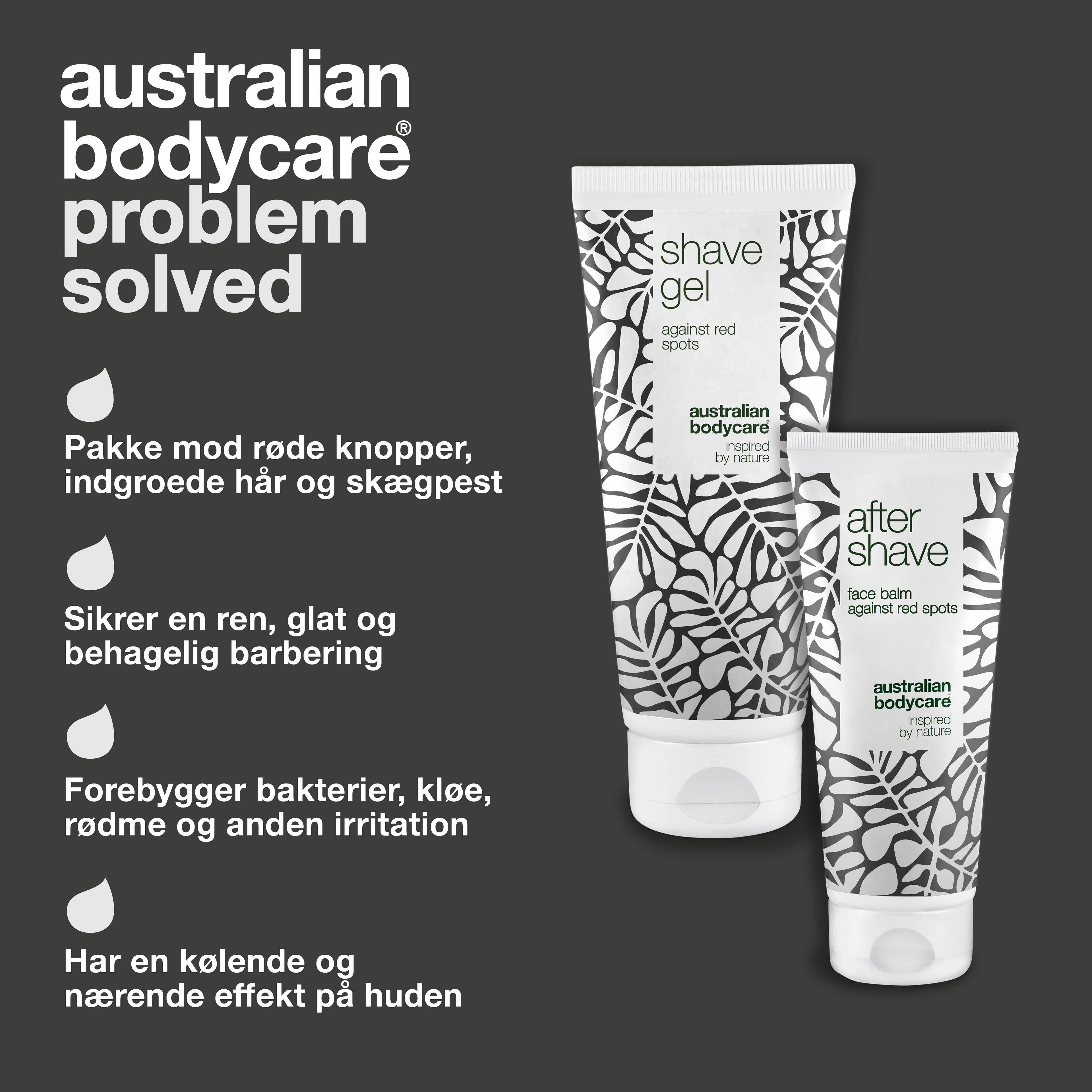 Sæt til at modvirke røde knopper efter barbering — 2 produkter mod indgroede hår og skægpest
