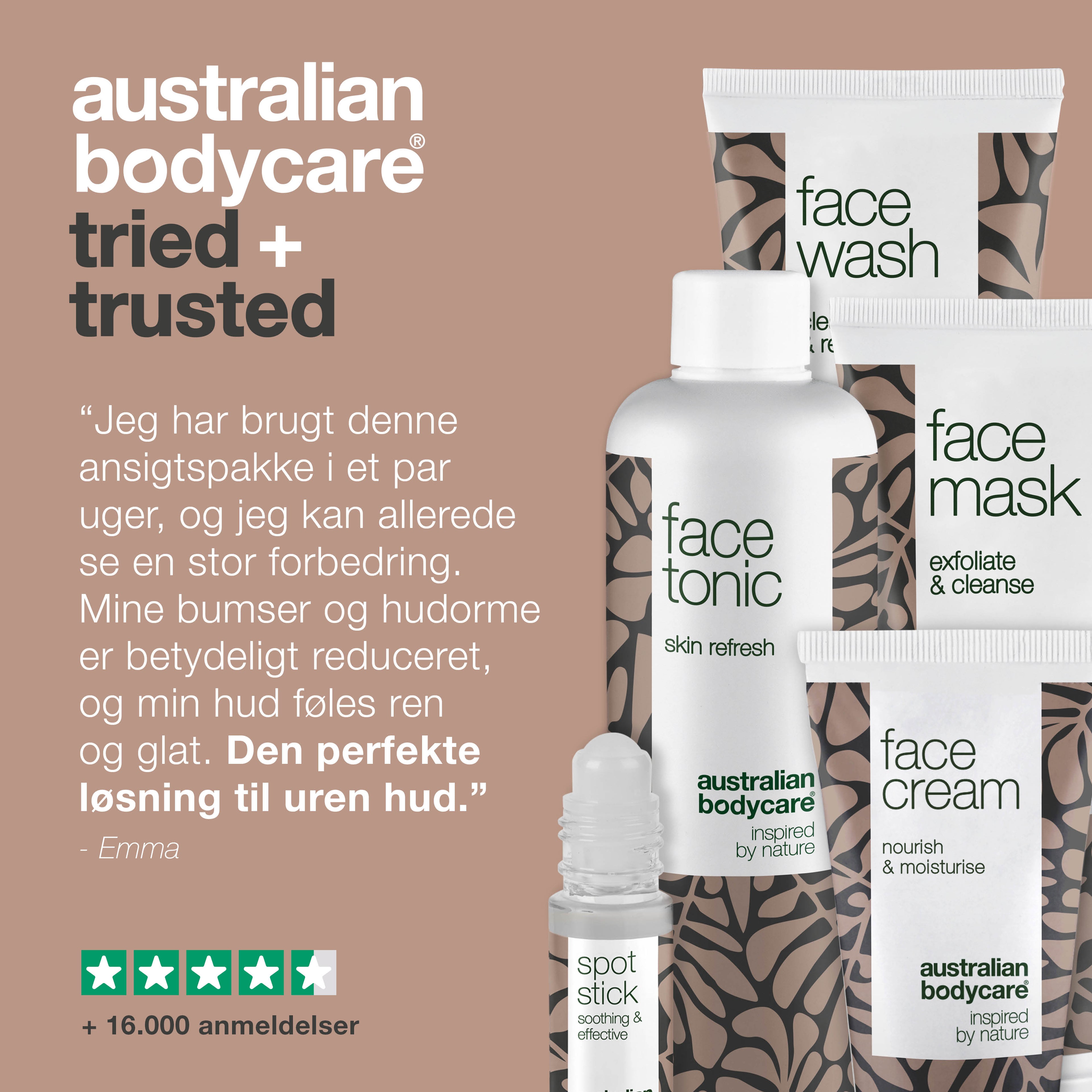 Stor ansigtspakke til uren hud — 5 renseprodukter til fedtet hud med bumser og hudorme