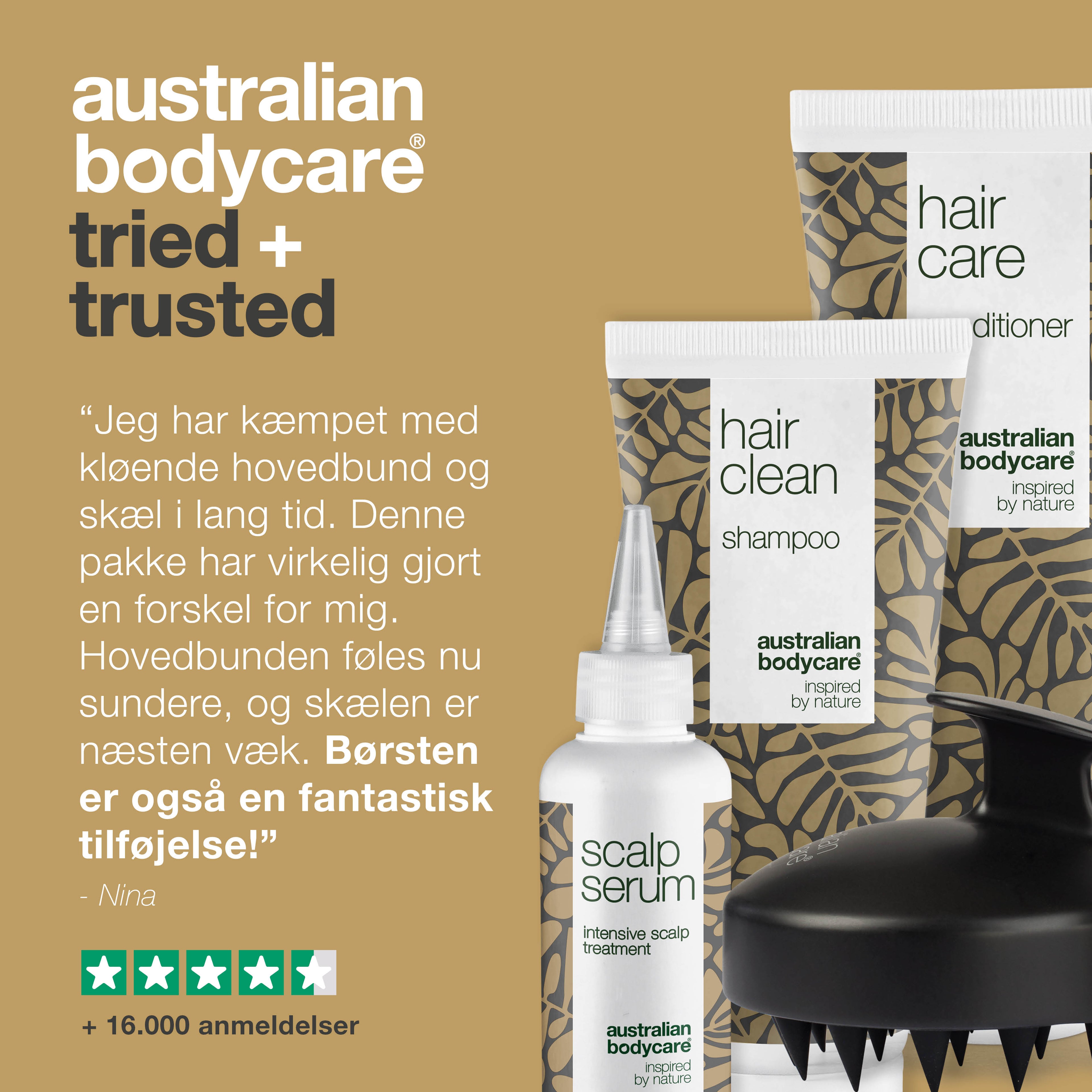 Den ultimative hovedbundspakke — 4 produkter til skæl, fedtet, tør eller kløende hovedbund