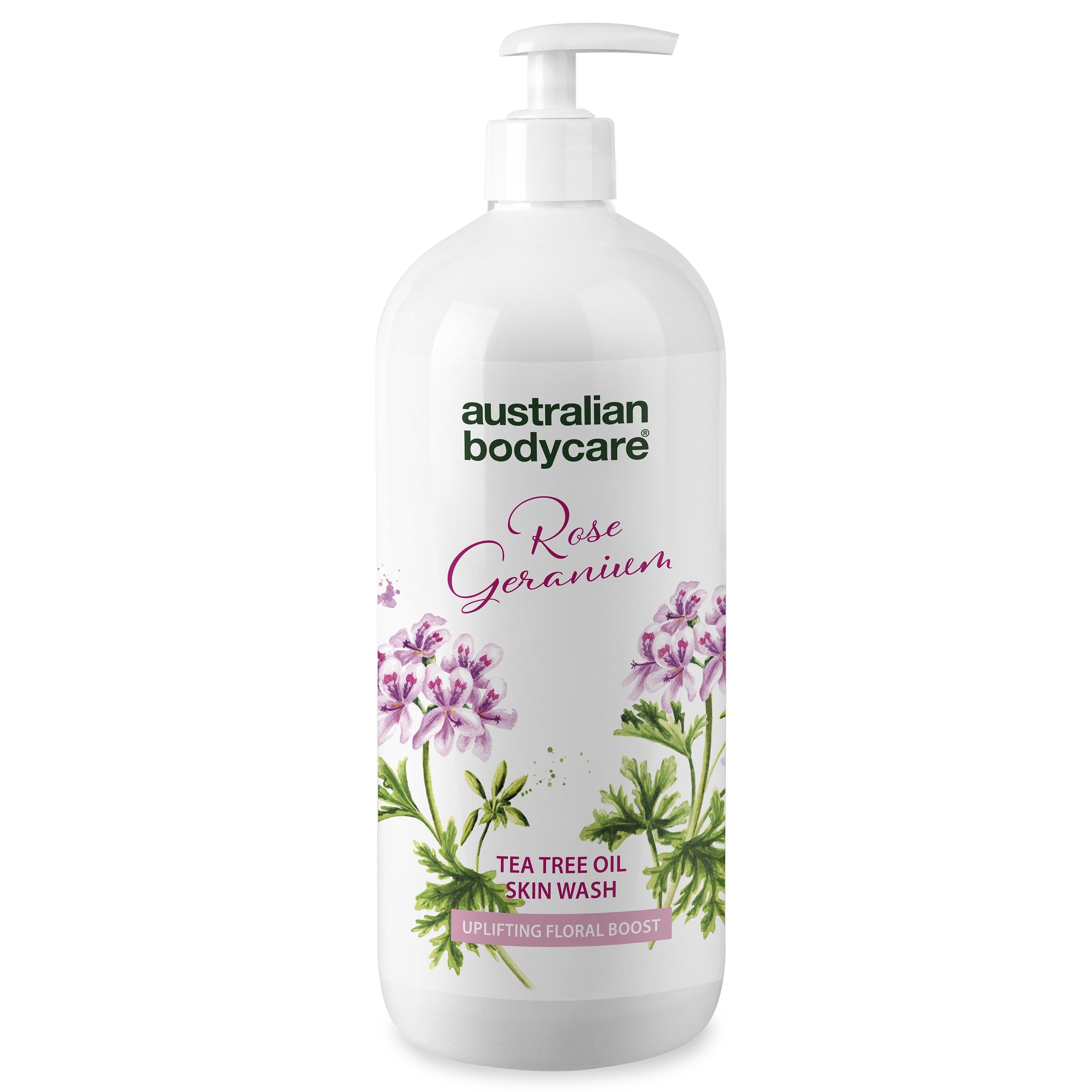 Professionel Rose Skin Wash — Dybderensende professionel showergel med Tea Tree Oil og Rose Geranium