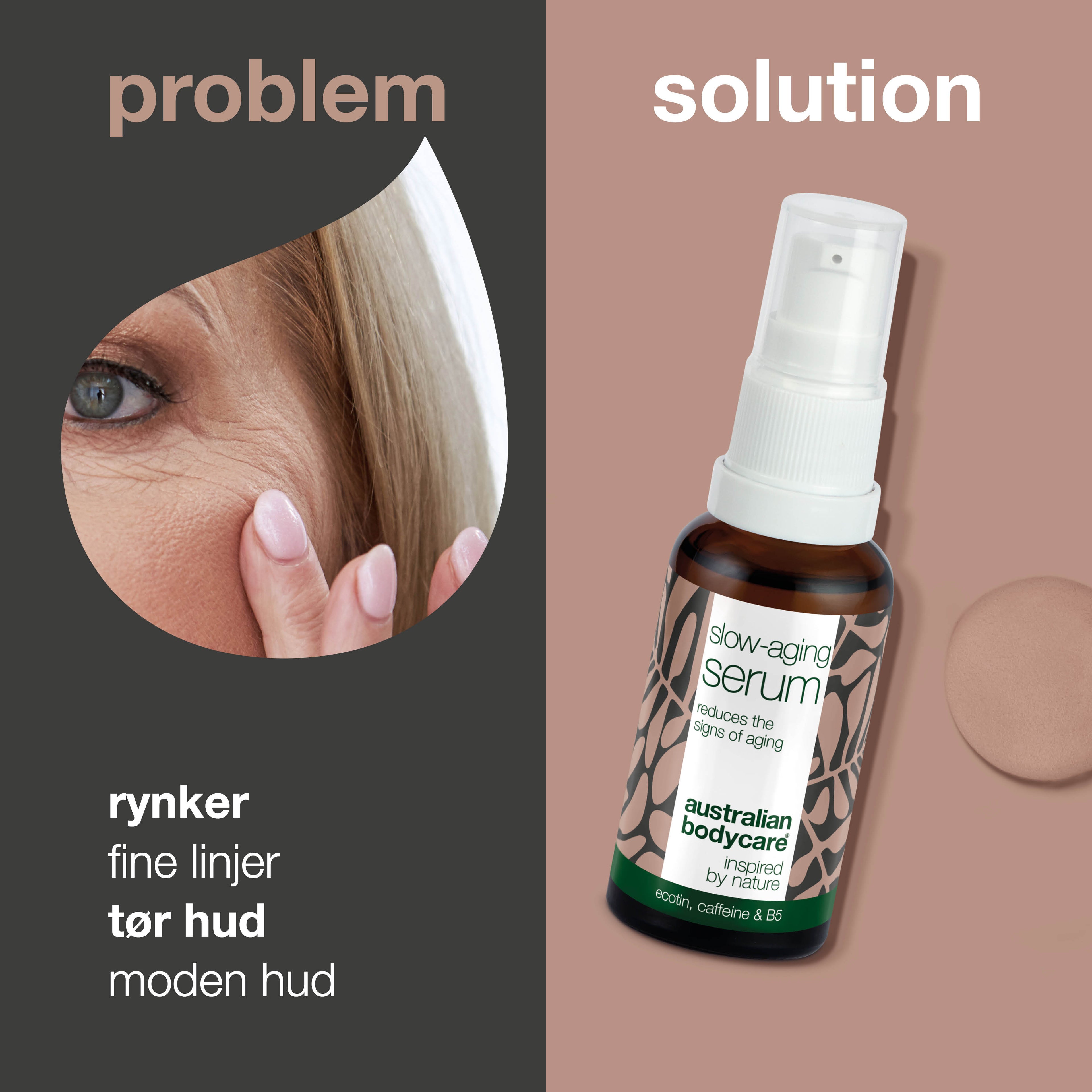 Slow-aging Serum – Effektiv pleje til rynker og moden hud — Slow-aging Serum fugter, opfrisker og reducerer synlige rynker. Perfekt til moden hud 50+. Bestil nu og oplev glattere hud.