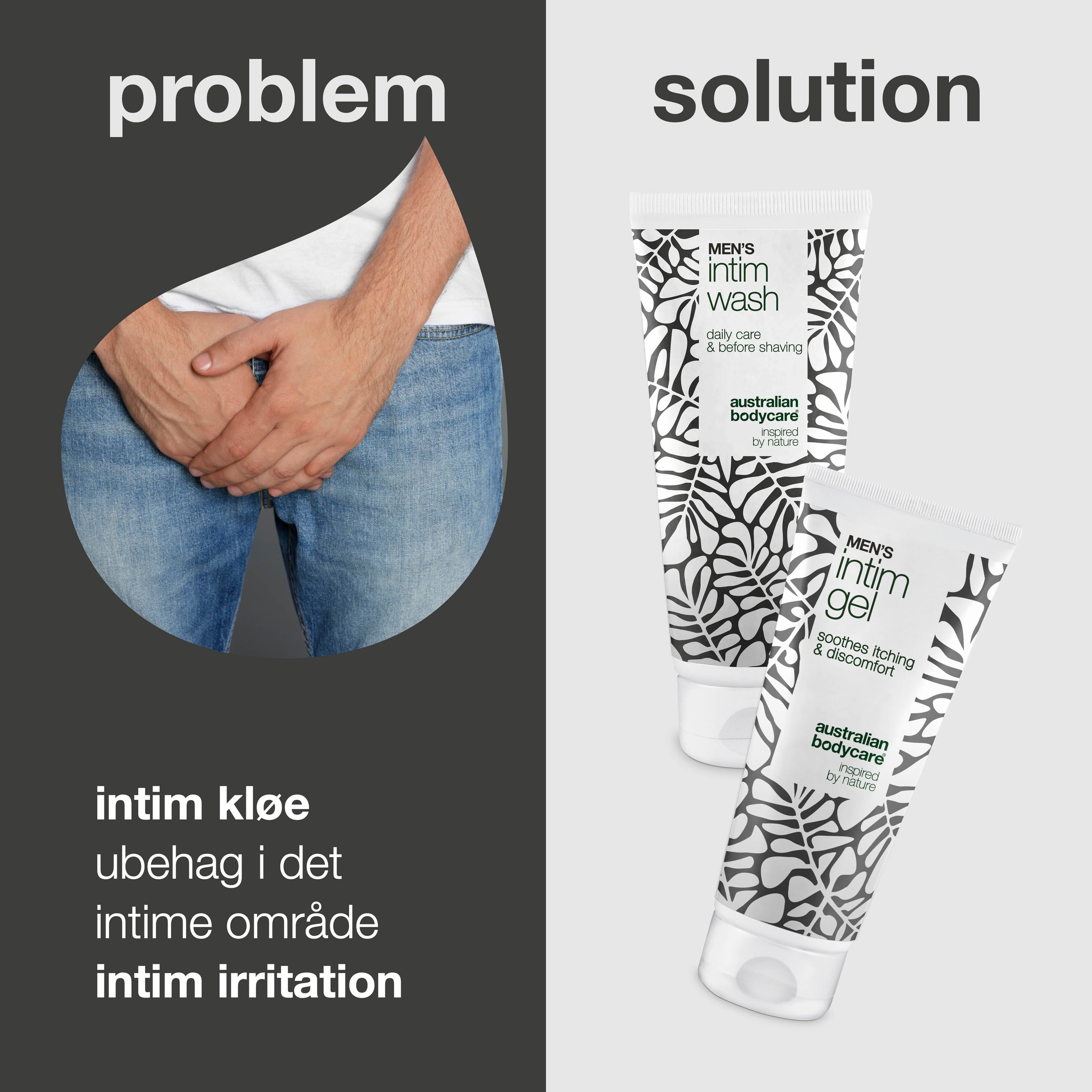 Gel & Sæbe mod kløe og irritation — Mod kløe ved penis, i skridtet og lysken