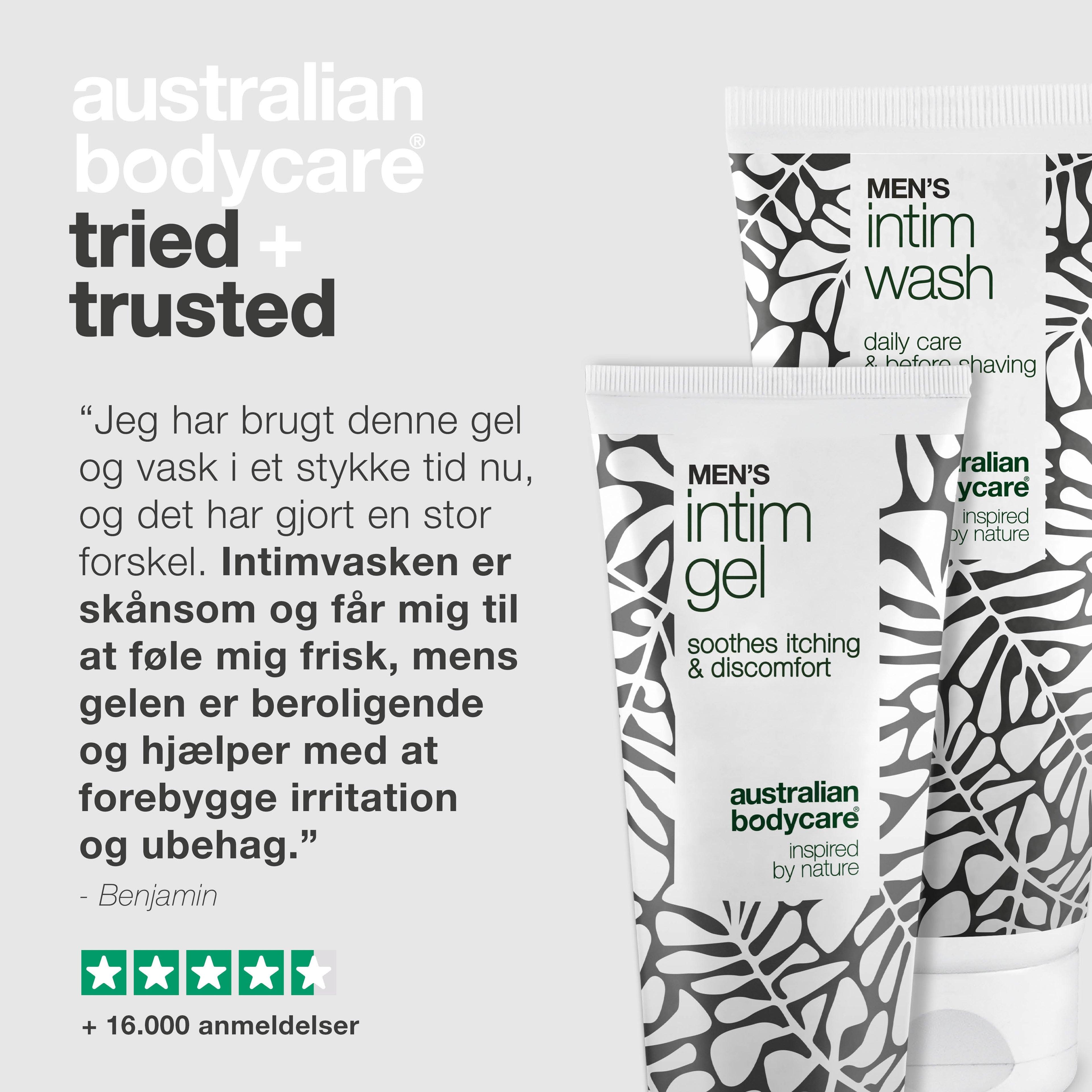 Gel & Sæbe mod kløe og irritation — Mod kløe ved penis, i skridtet og lysken