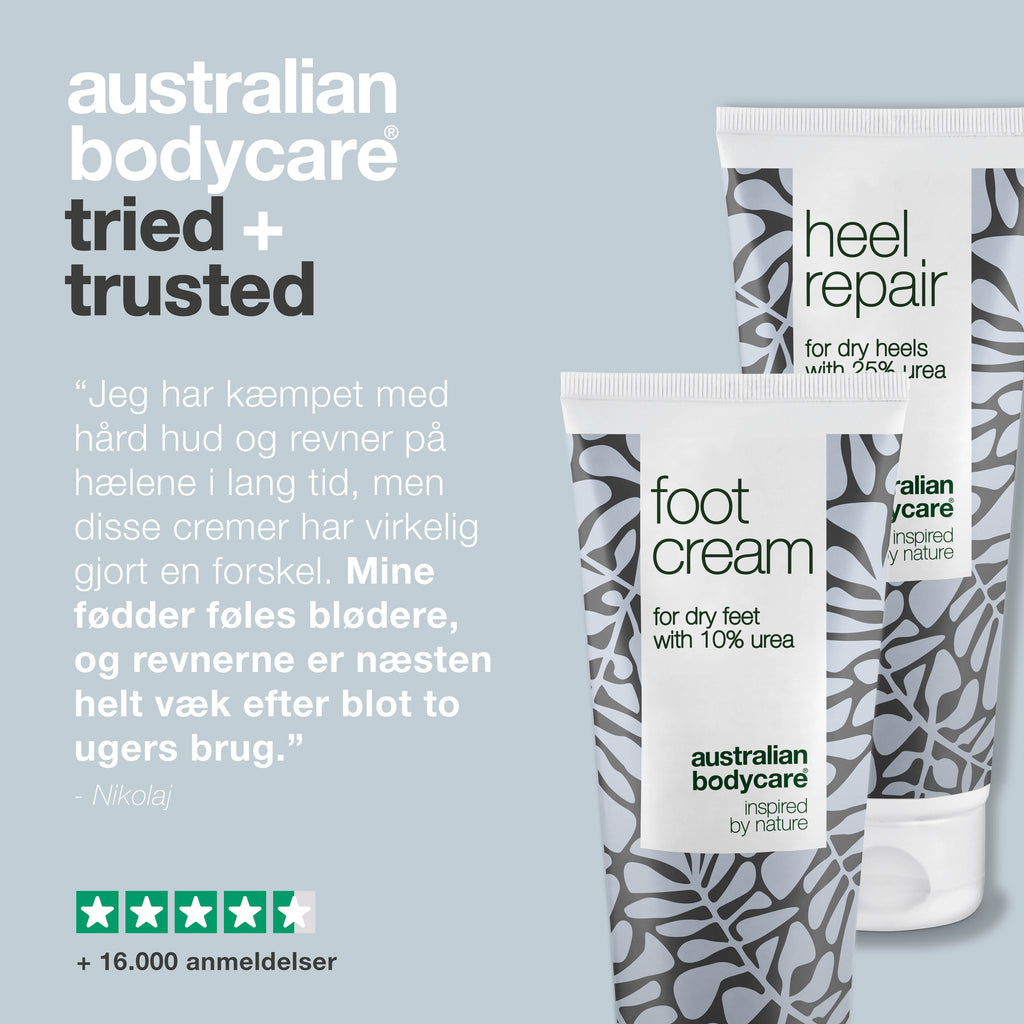 Pakke til hård hud på hælen og fødderne