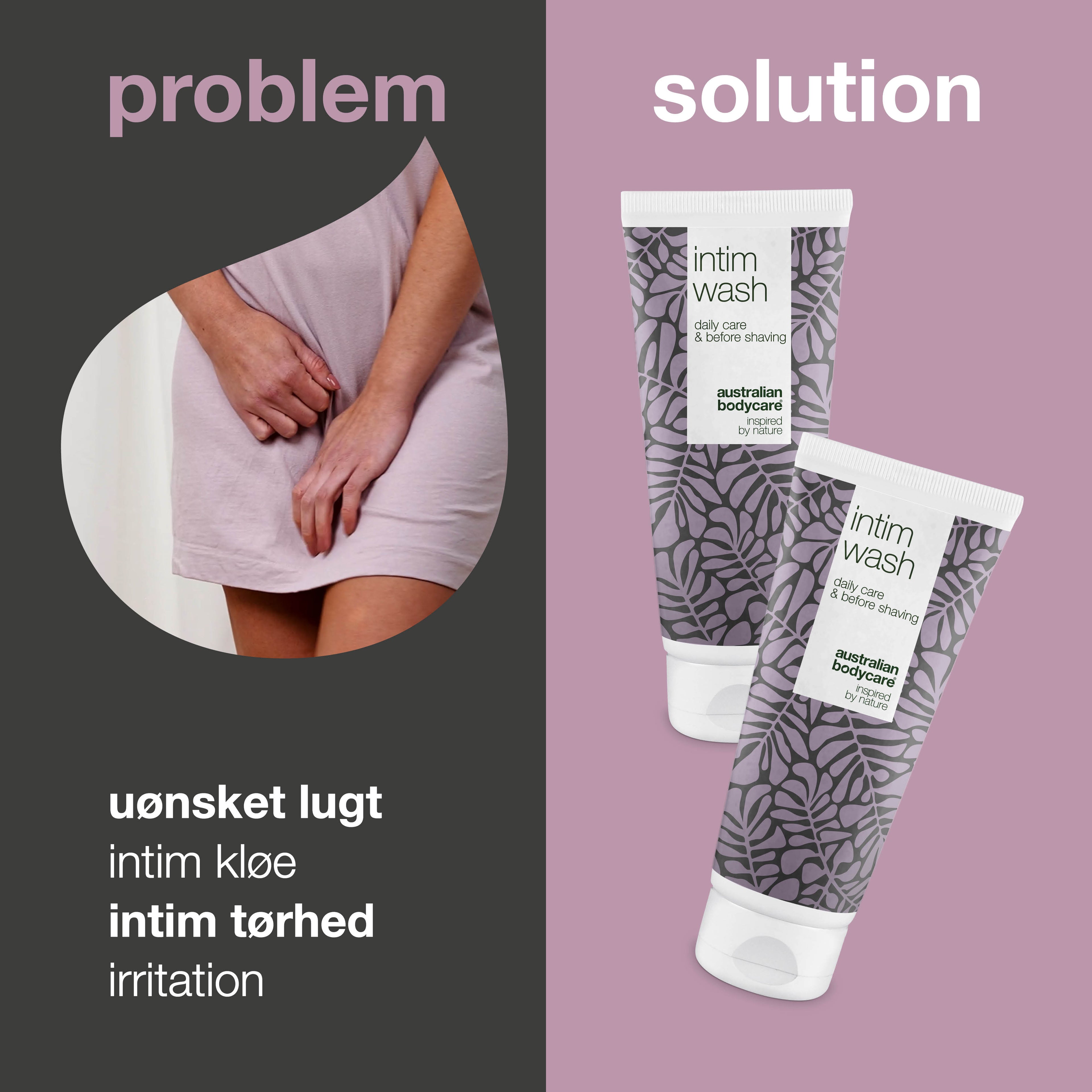 2 stk. Intimsæbe til daglig vask og intimpleje — Intim sæbe mod lugt, svie eller kløe i intimområdet