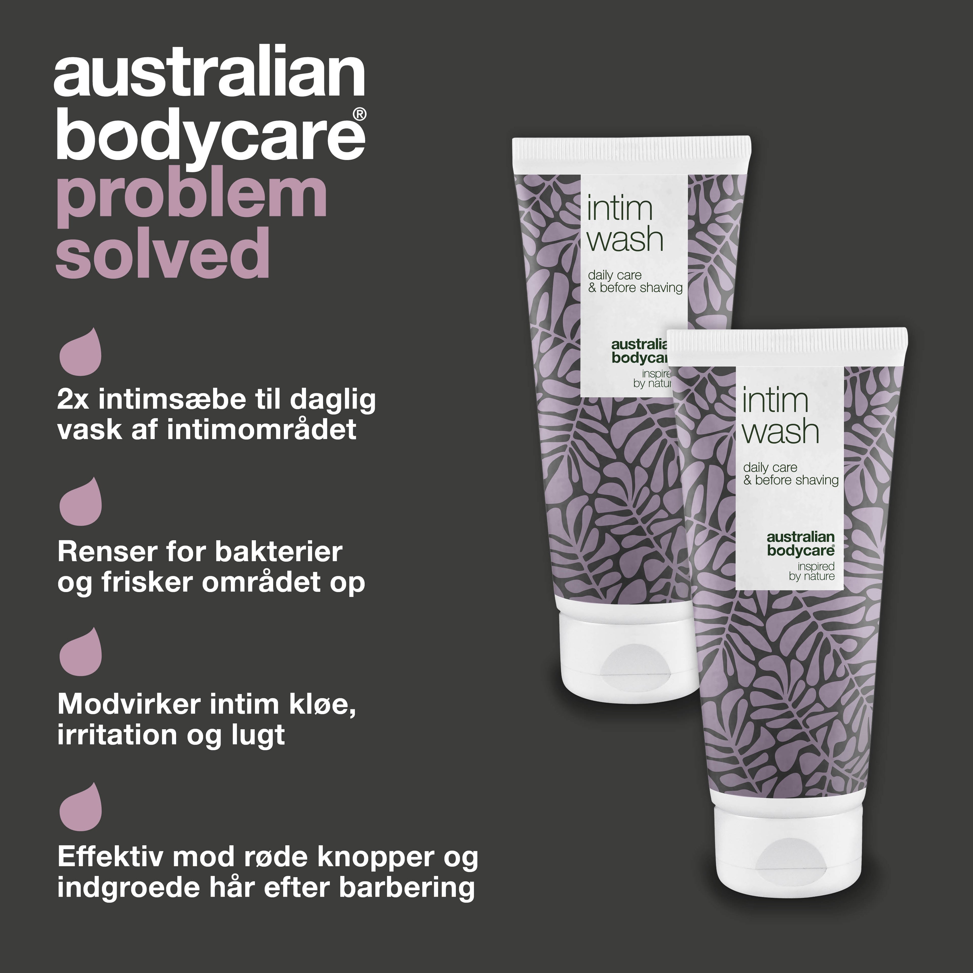 2 stk. Intimsæbe til daglig vask og intimpleje — Intim sæbe mod lugt, svie eller kløe i intimområdet