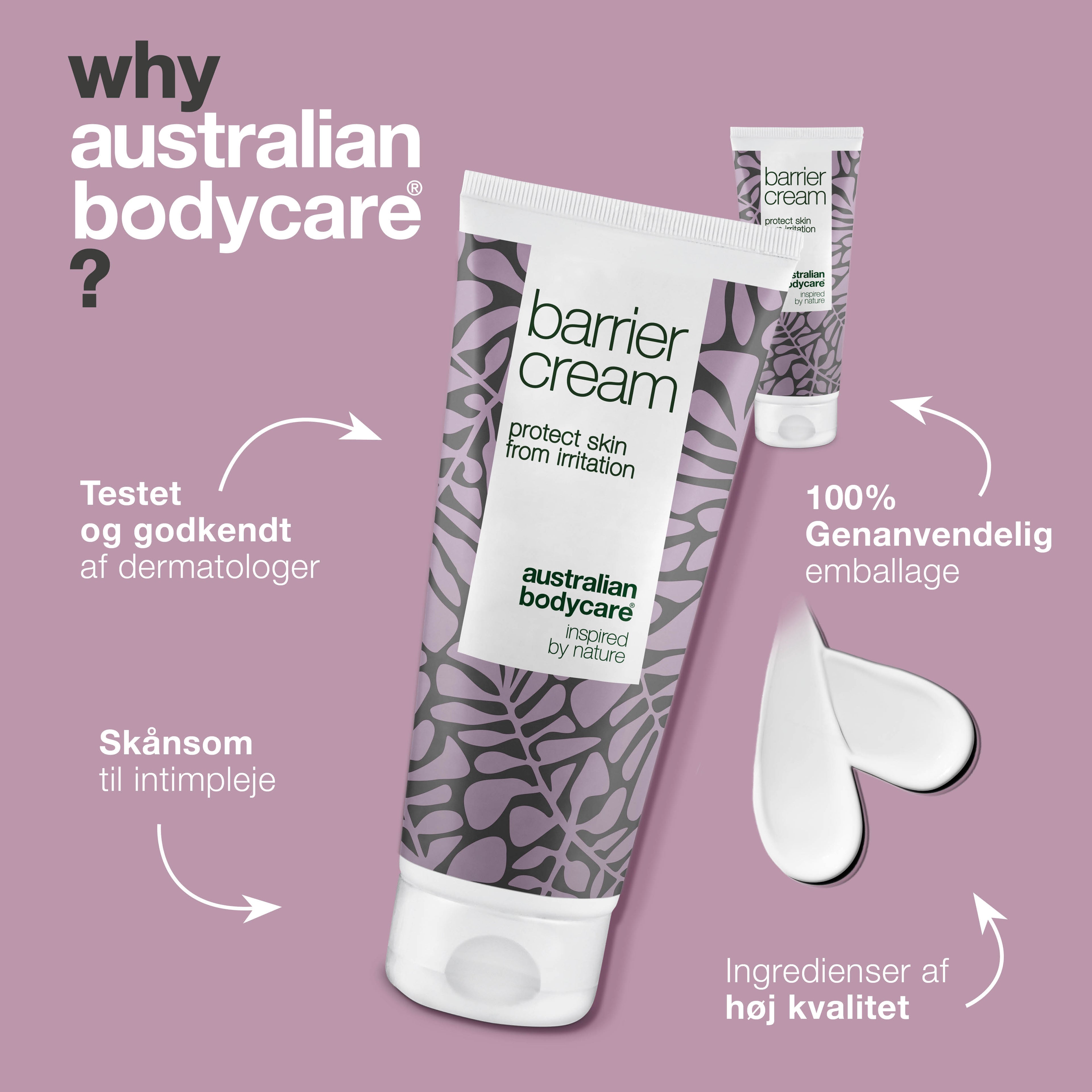 2 stk. Intim Barrierecreme mod irritation — Beskytter intimområdet mod svie, rødme, fugt og friktion