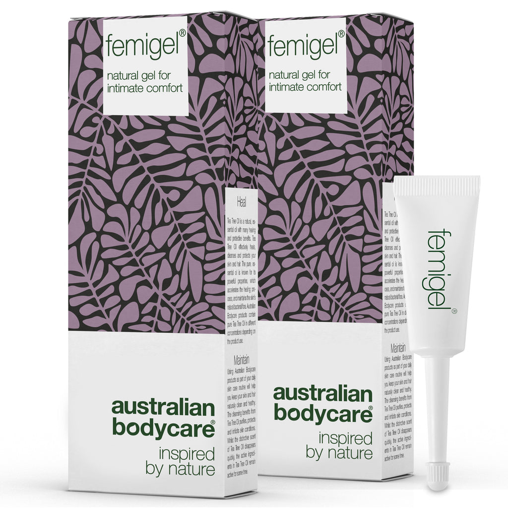 Femigel til intim tørhed, kløe, svie og uønsket lugt — Intimgel mod intimt ubehag og irritation
