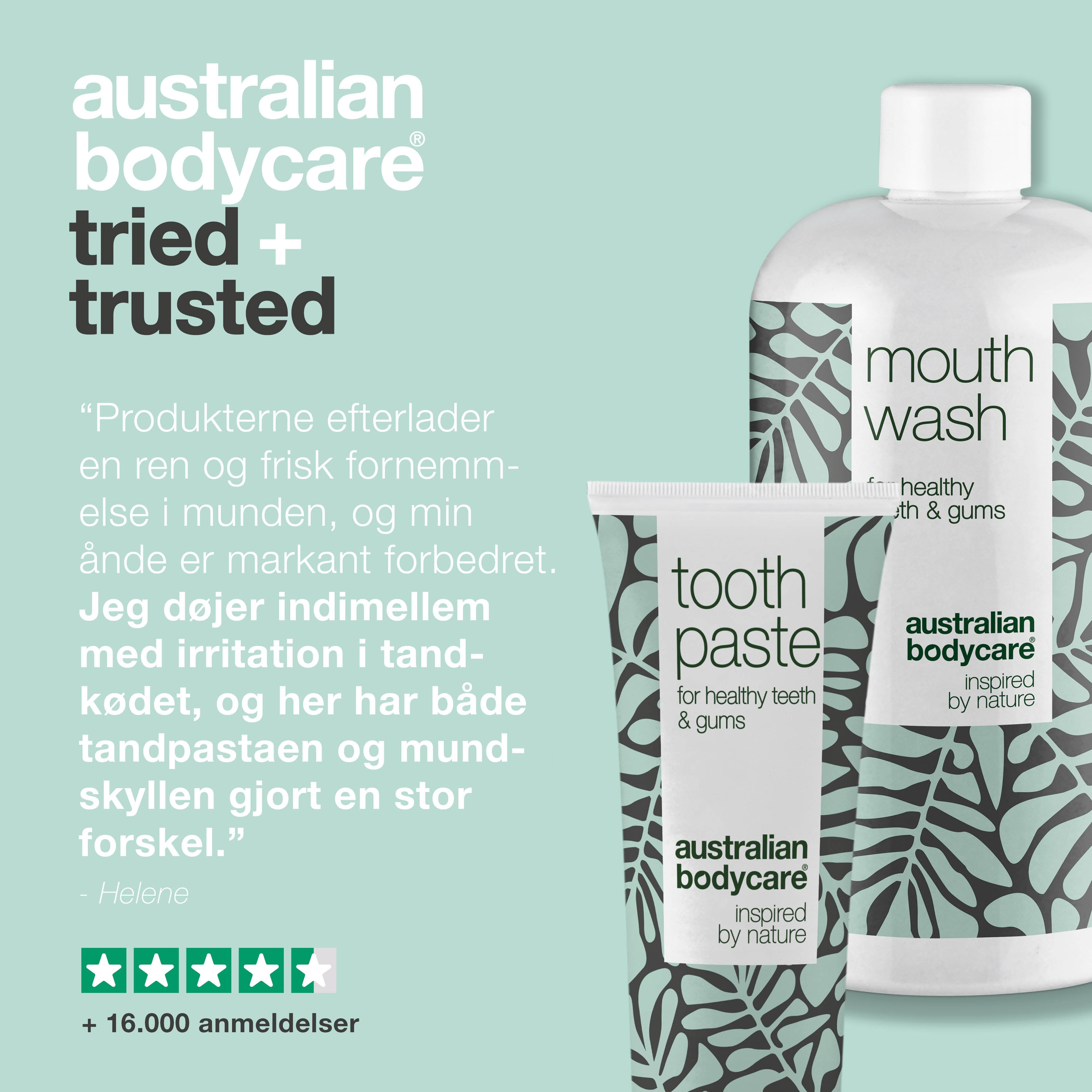 Daglig plejepakken til tunge, tandkød og tænder