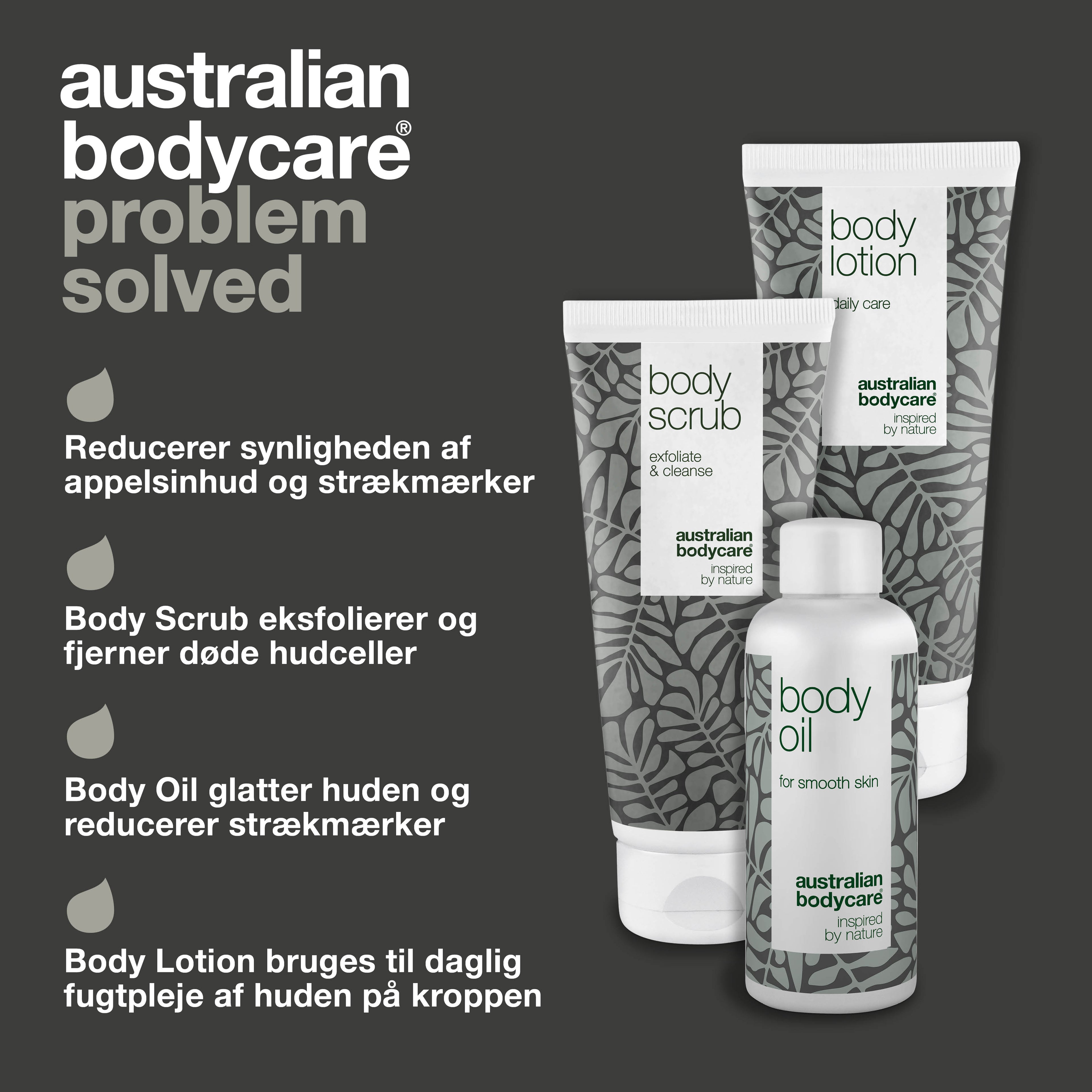 3-pak til strækmærker — 3 produkter til at reducere synligheden af strækmærker og ar