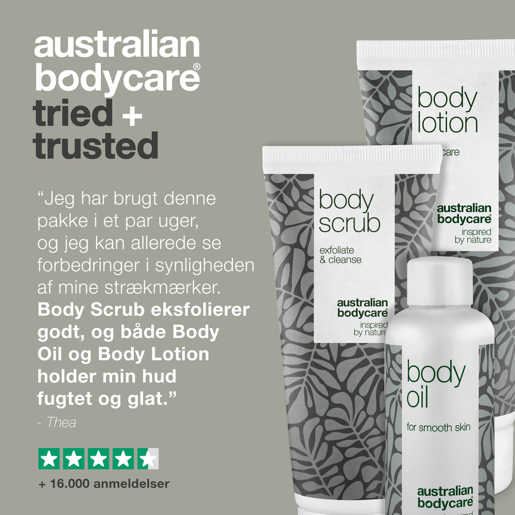 3-pak til strækmærker — 3 produkter til at reducere synligheden af strækmærker og ar