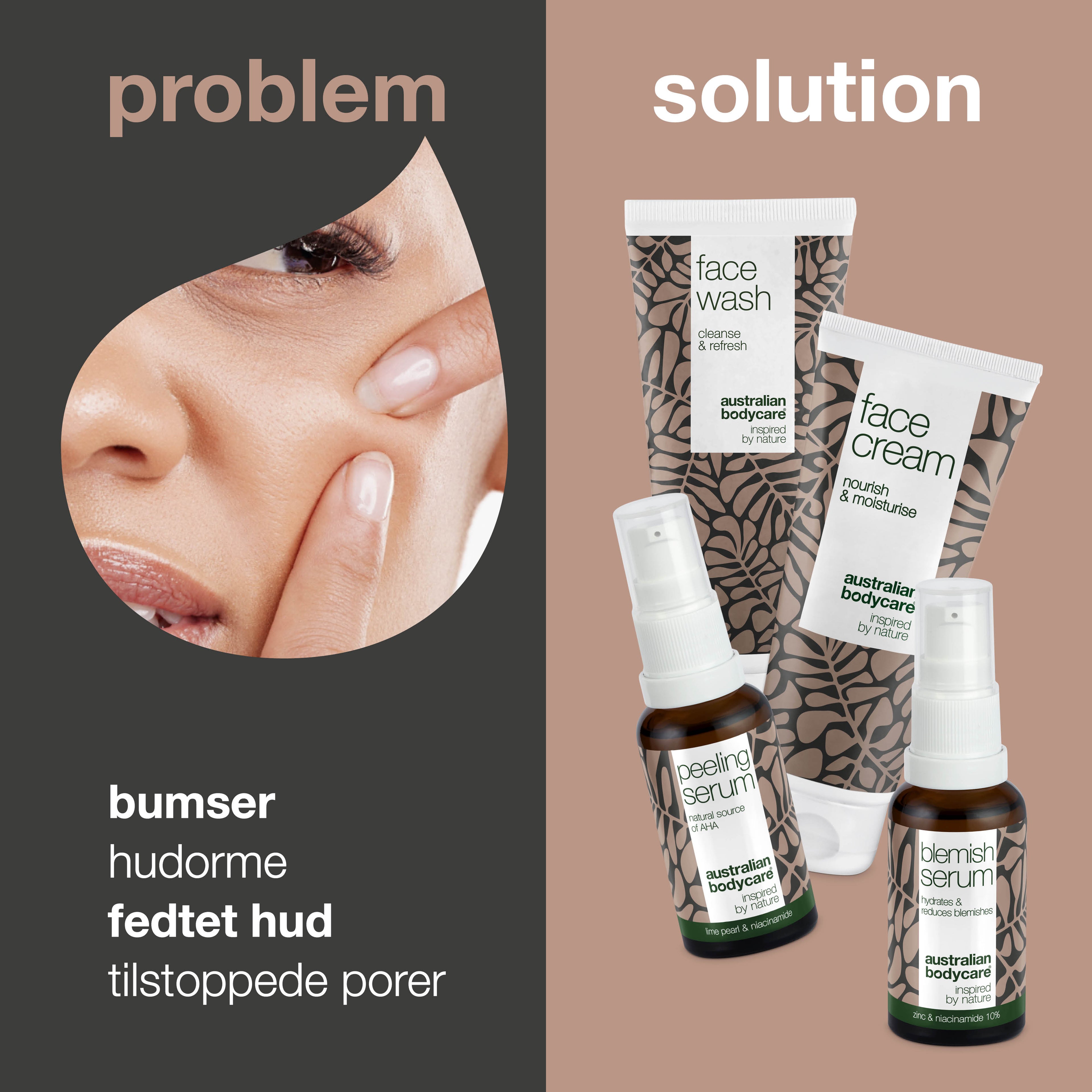 Anti Blemish 4-pak til uren hud og bumser — Dybderensende hudpleje til fedtet hud, bumser og hudorme