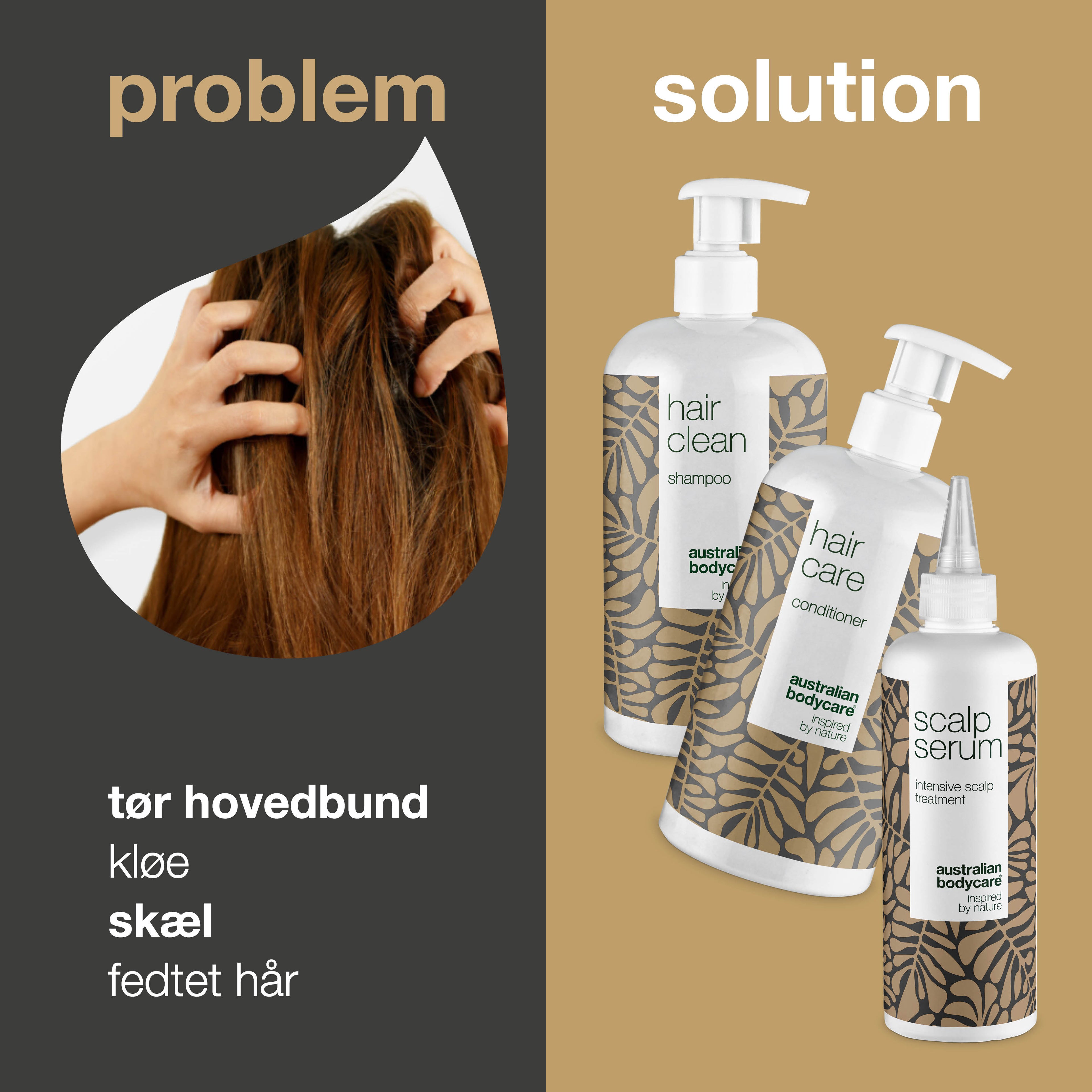 XL Hovedbundspakke — 3 produkter mod tør og kløende hovedbund, skæl og fedtet hår