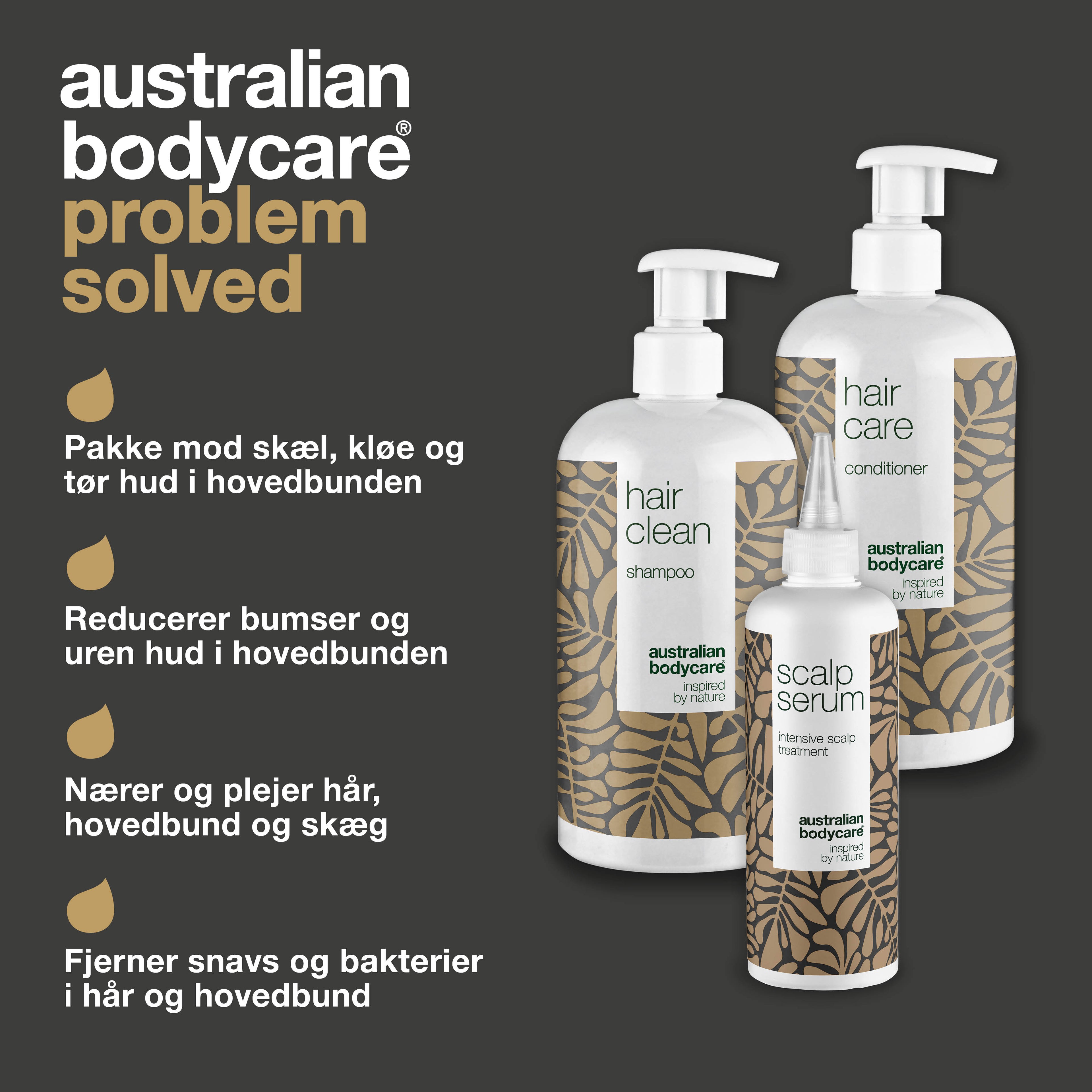 XL Hovedbundspakke — 3 produkter mod tør og kløende hovedbund, skæl og fedtet hår