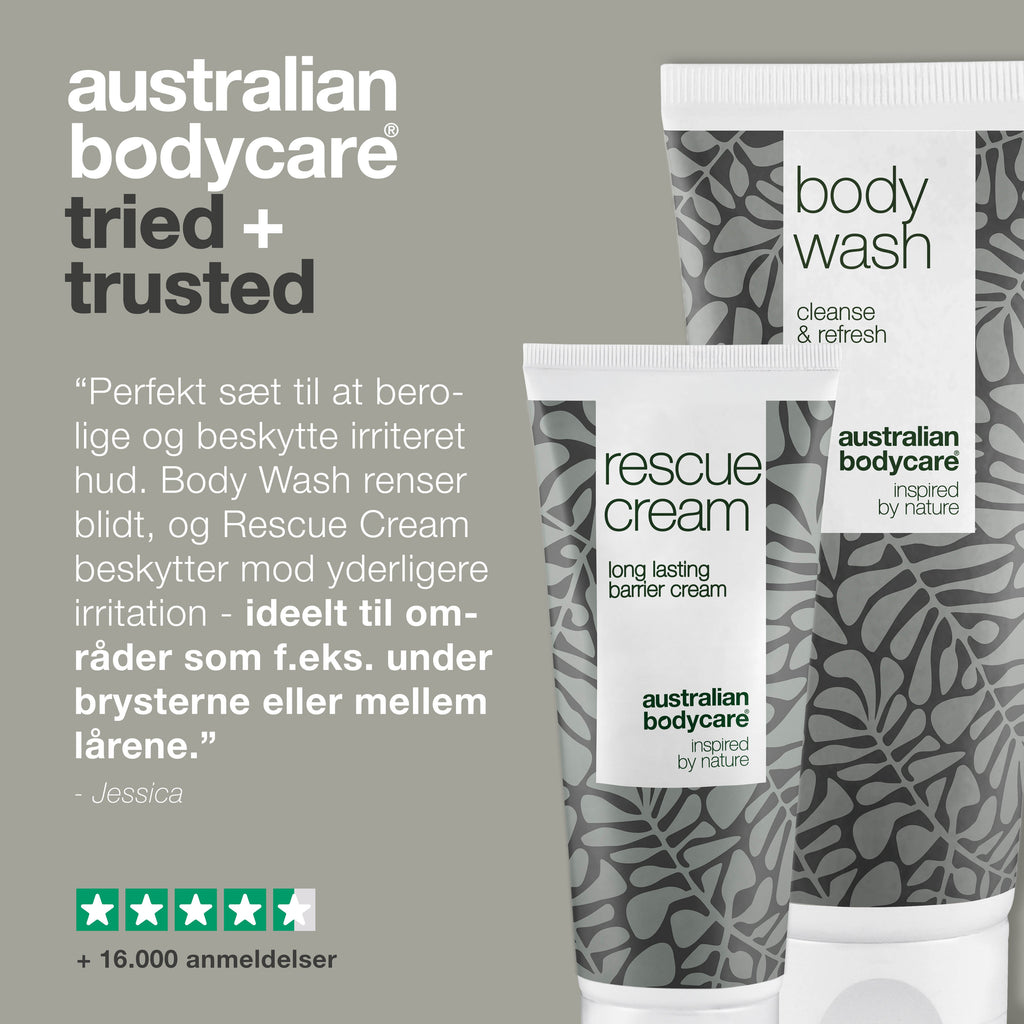 2-pak til liggesår, tryksår og intertrigo — til pleje og beskyttelse af rød, udsat og beskadiget hud