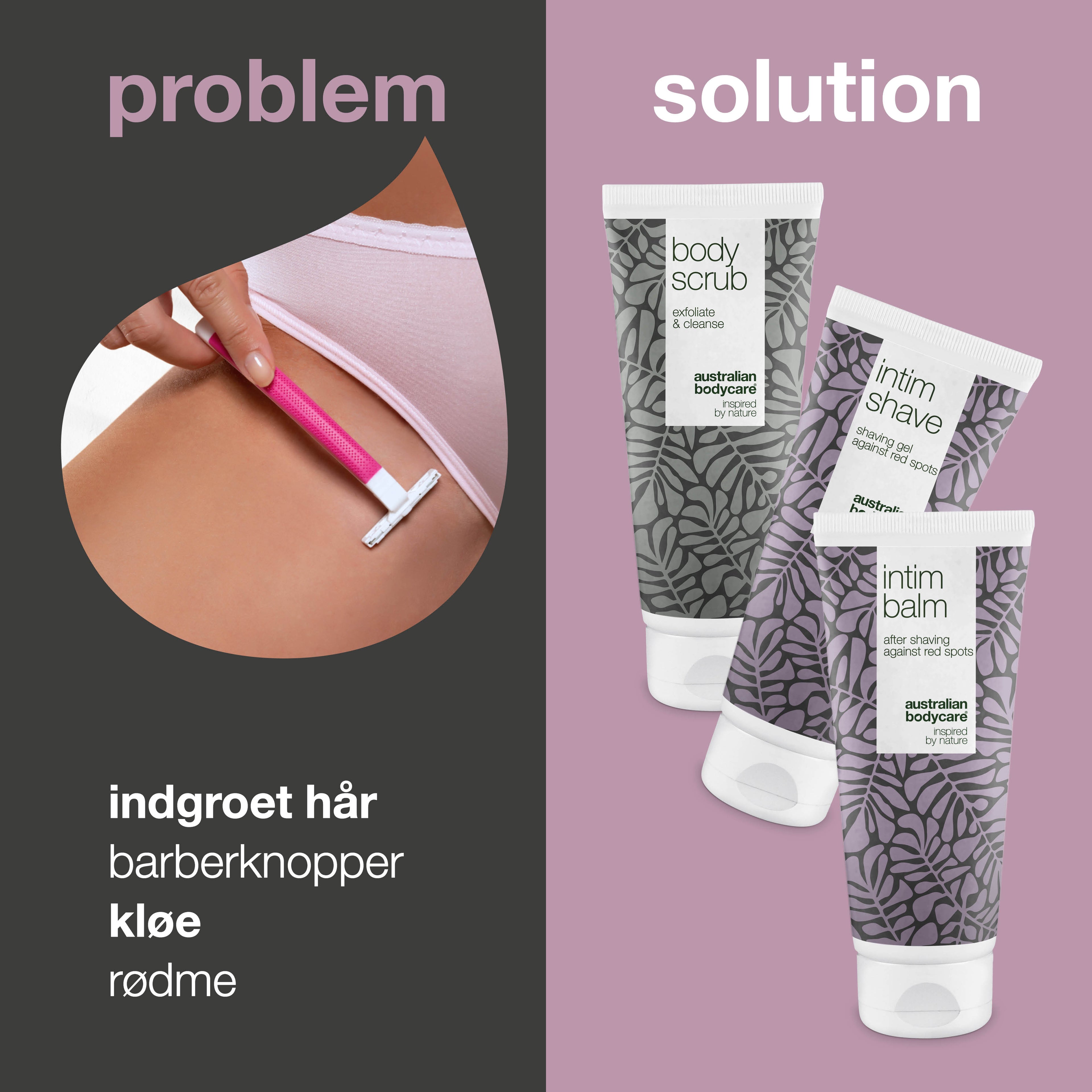 Intimbarbering uden indgroede hår & røde knopper — 3 produkter mod barberknopper og indgroede hår ved intimbarbering