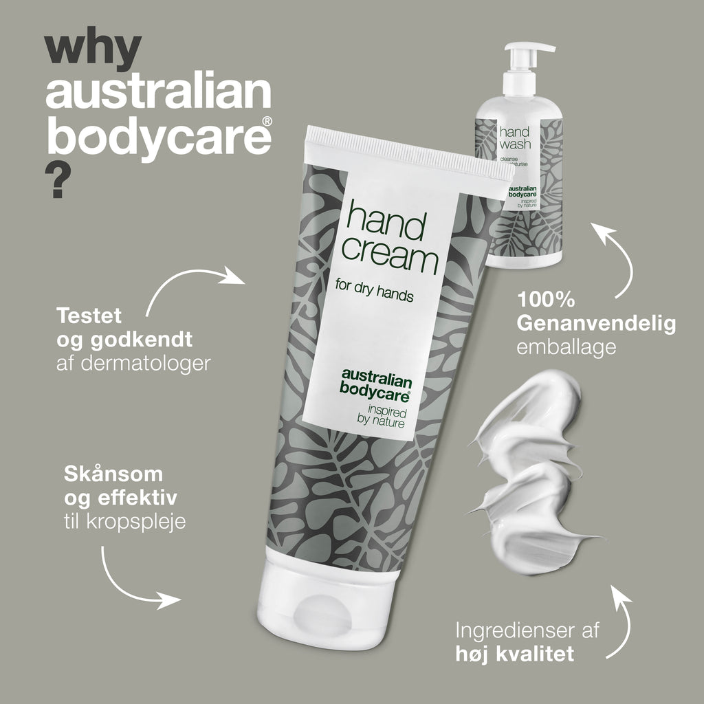 Håndpakke mod tørre, sprukne og kløende hænder — Håndsæbe og håndcreme til tørre hænder der sprækker